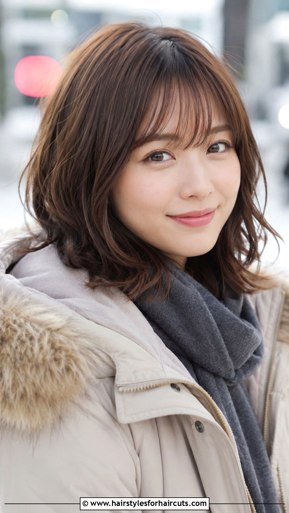 Long Bob With Bangs - 25 womens haircuts for thick wavy hair - 25 womens haircuts for thick wavy hair