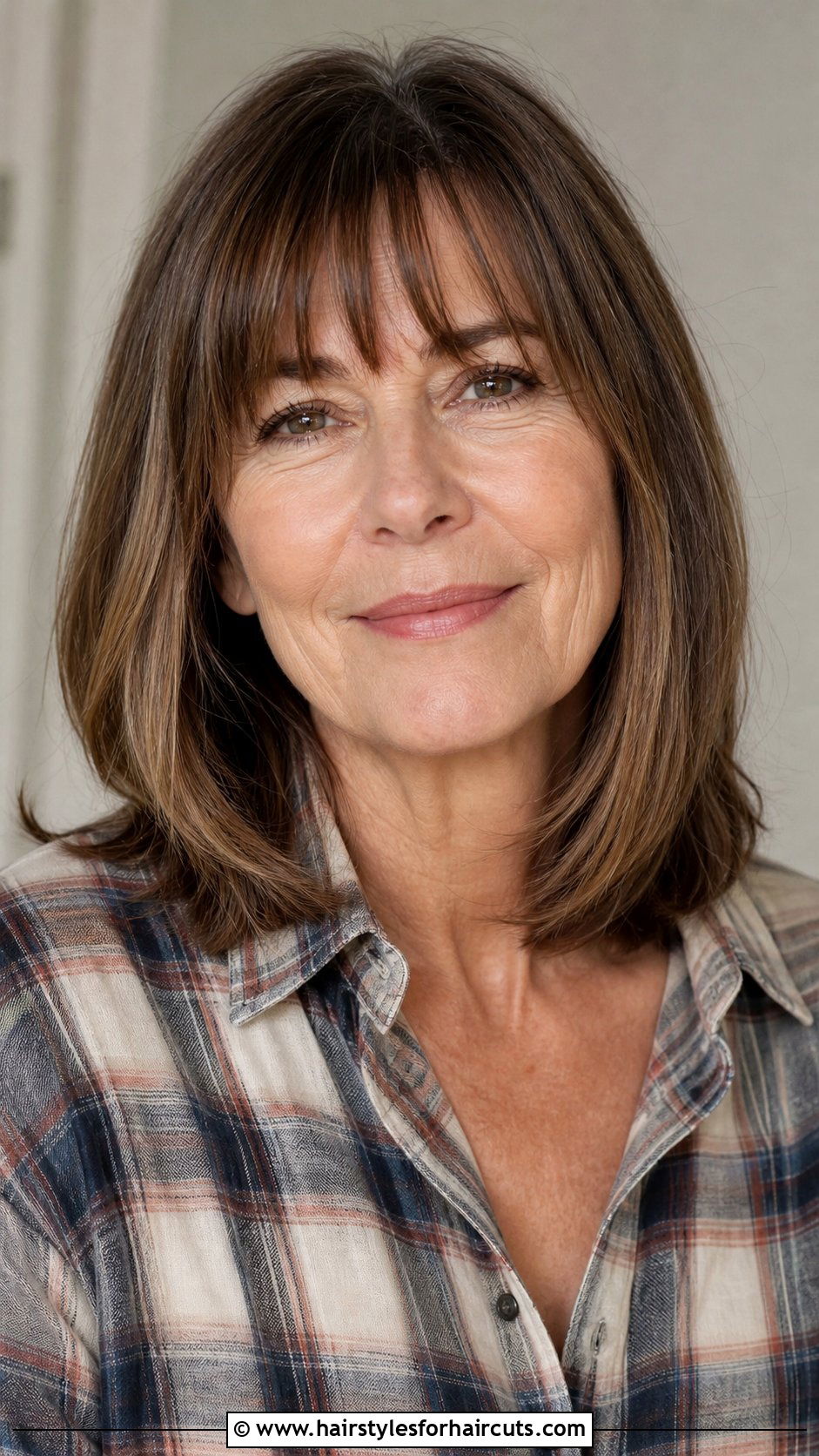 Long Bob With Bangs Haircut For Women Over 50 - 25 women over 50 haircuts - 25 women over 50 haircuts