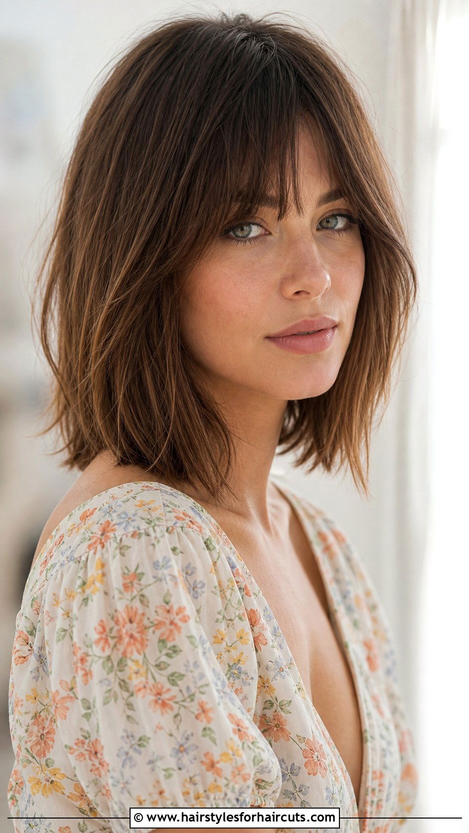 Long Bob With Curtain Bangs - 25 haircuts to thicken hair - 25 haircuts to thicken hair