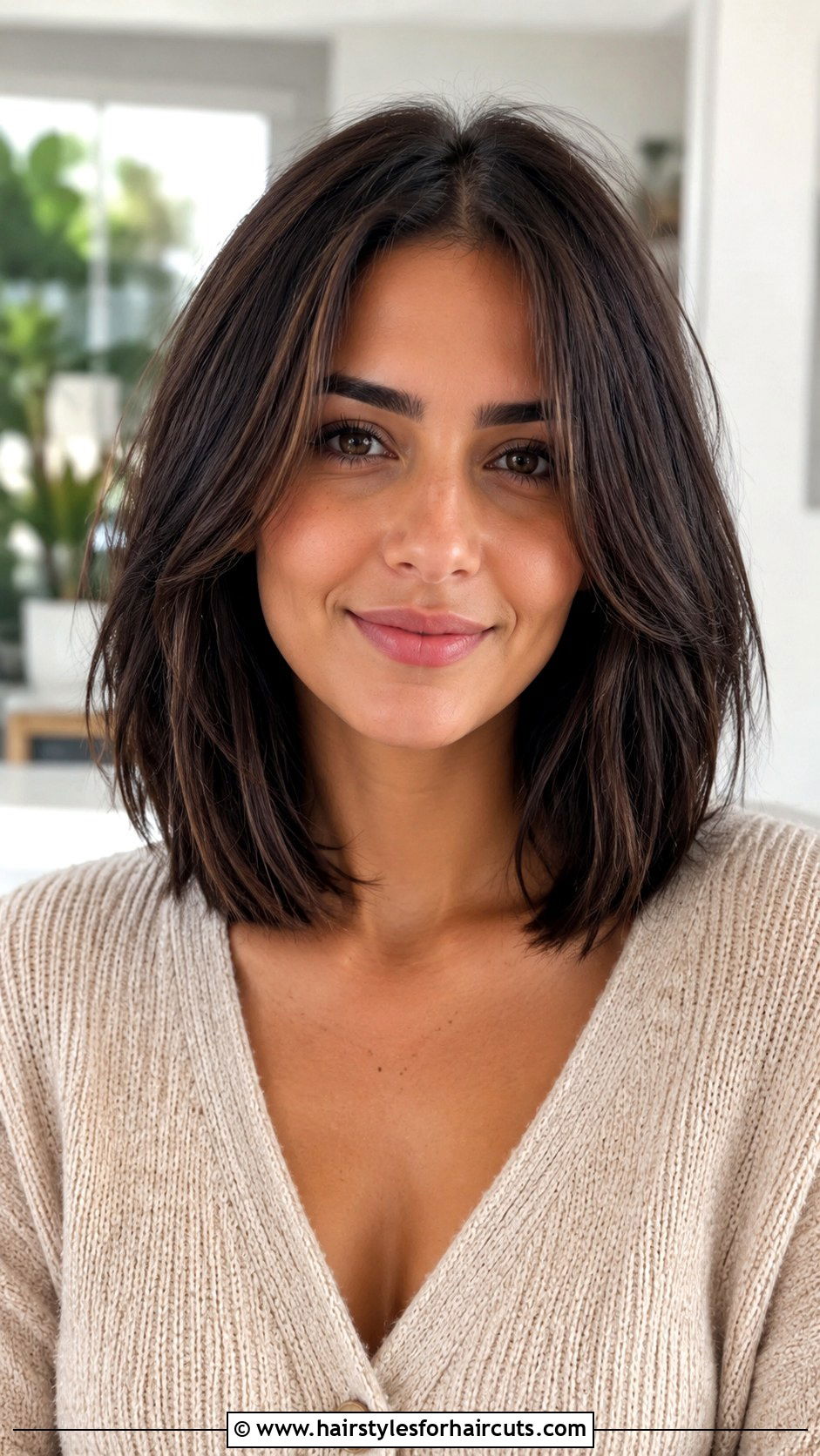 Long Bob With Face Framing Layers - 25 bob haircuts dark hair - 25 bob haircuts dark hair