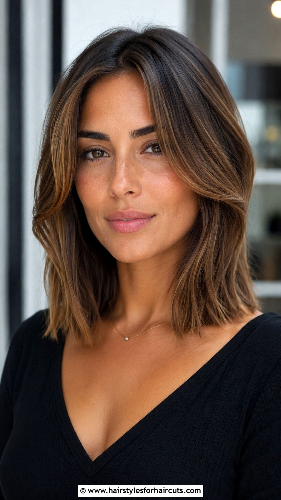 Long Bob With Face Framing Layers Haircut - 25 haircuts schaumburg - 25 haircuts schaumburg