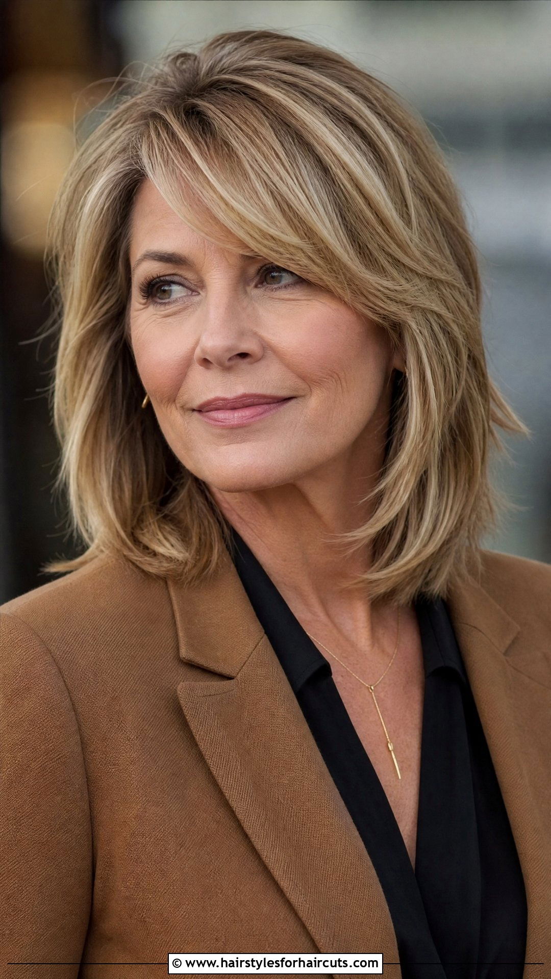 Long Bob With Side Bangs - 25 hairstyles for over 50 women - 25 hairstyles for over 50 women