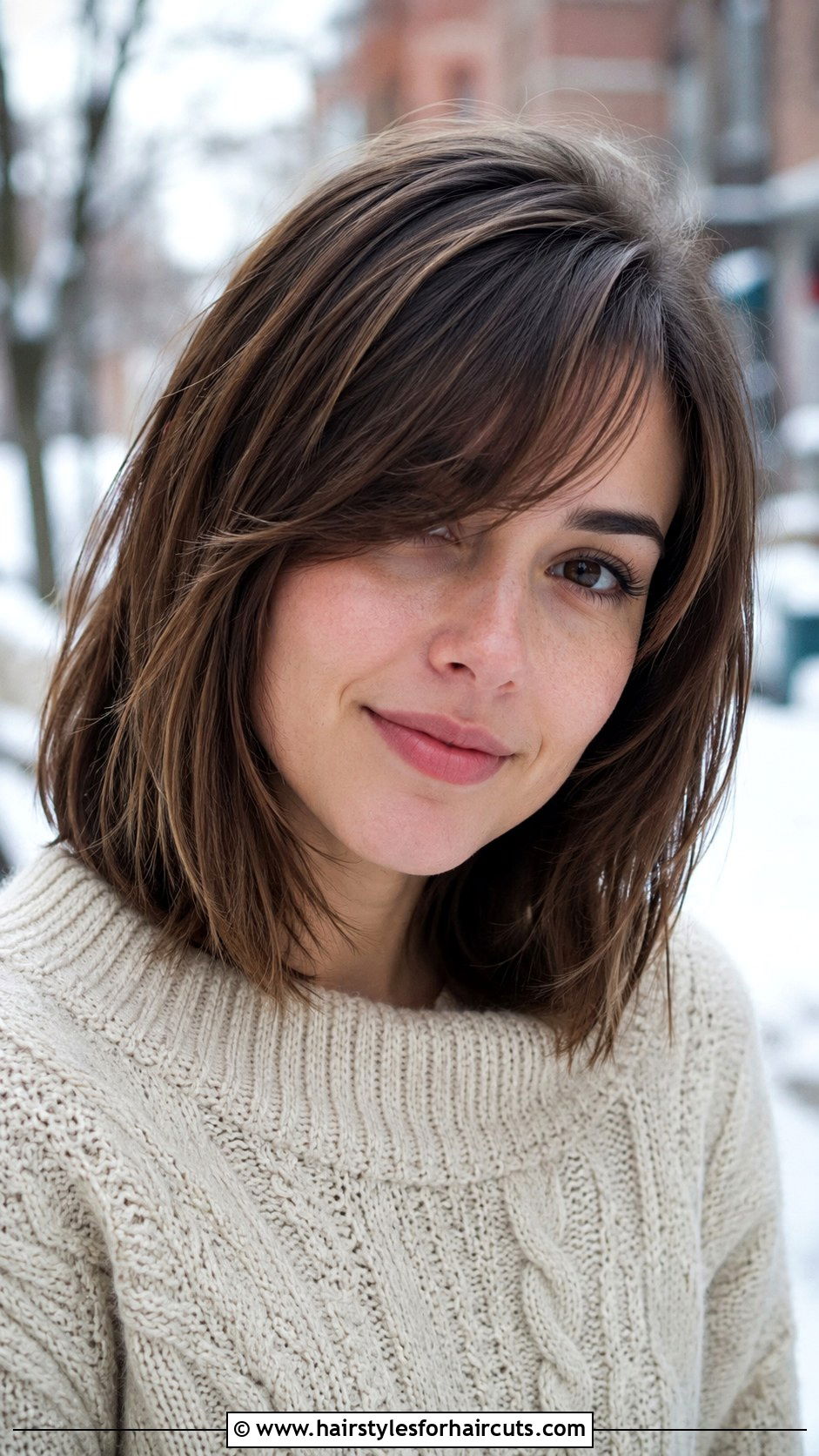 Long Bob With Side Swept Bangs - 25 haircuts cedar rapids - 25 haircuts cedar rapids