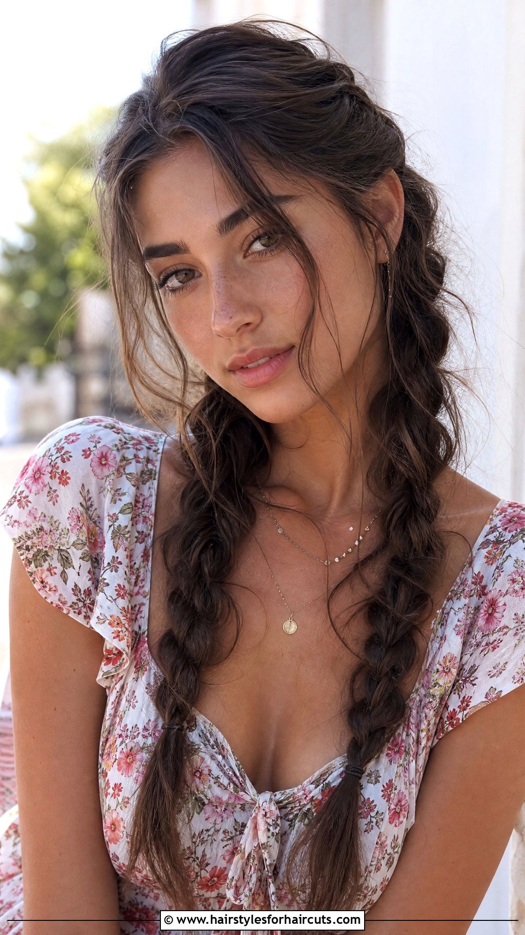 Long Bohemian Braids With Loose Tendrils - 25 long hair hairstyles for oval faces - 25 long hair hairstyles for oval faces