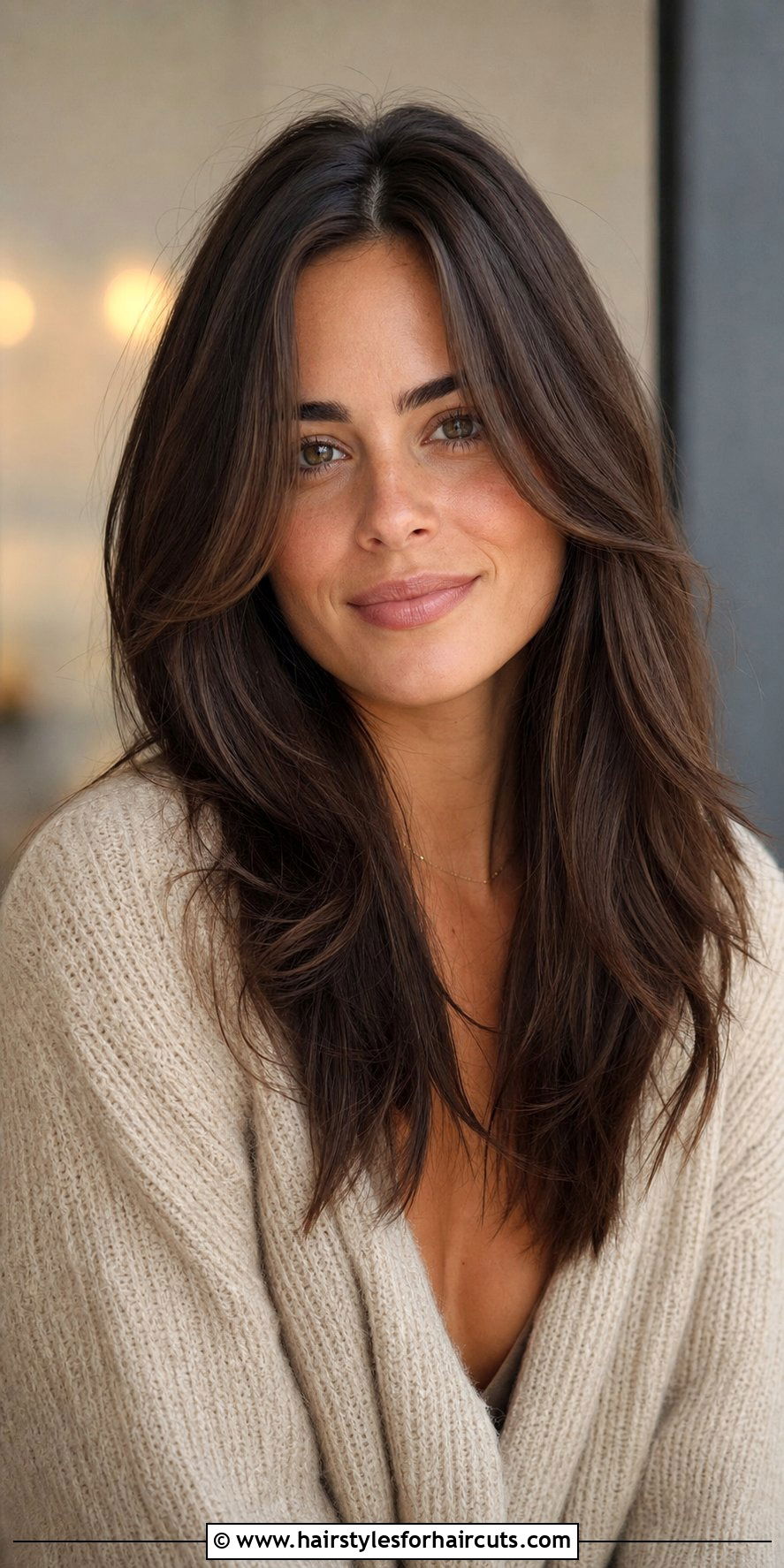 Long Brunette Layered Haircut - 25 haircuts costa mesa - 25 haircuts costa mesa