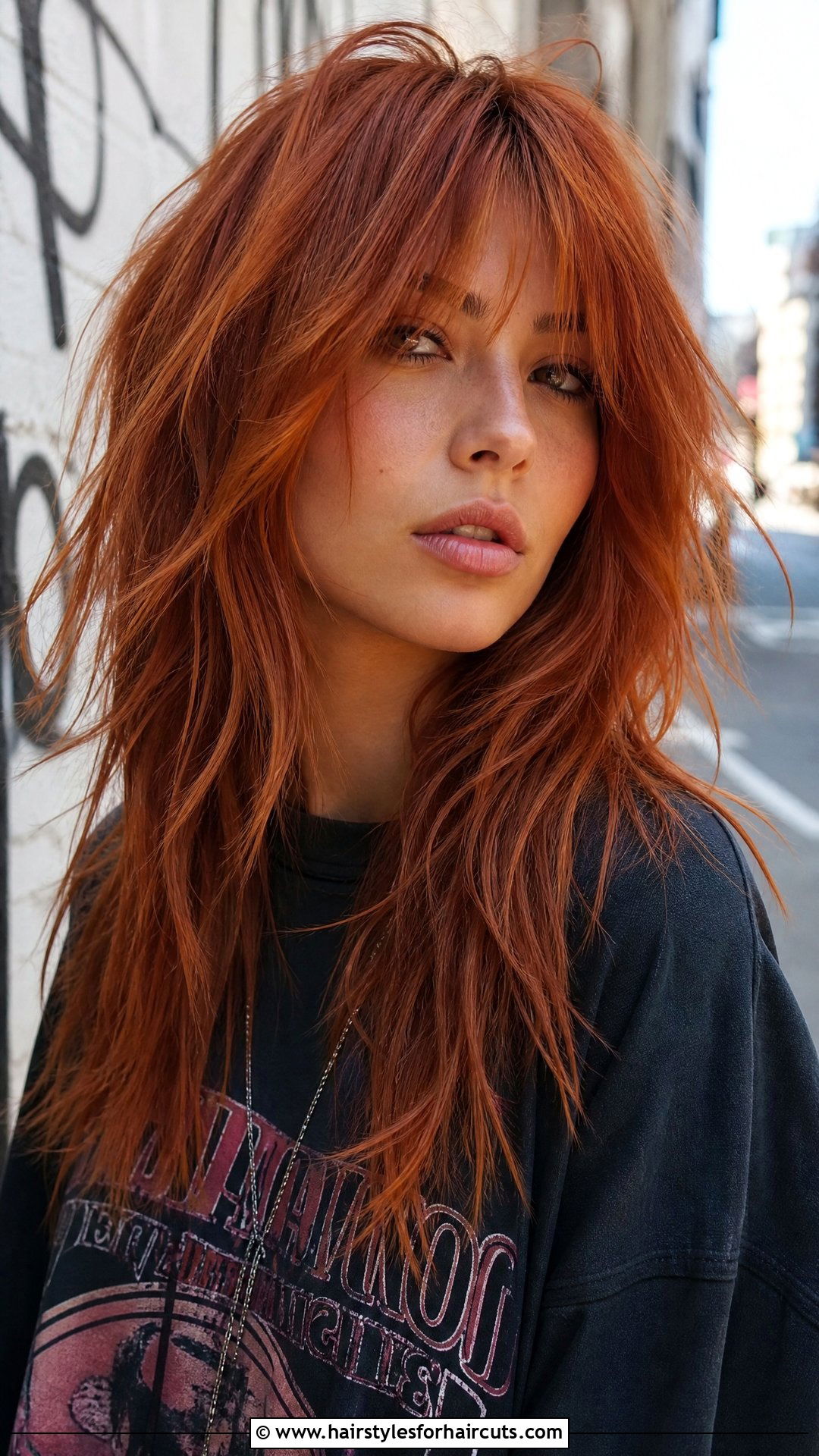 Long Choppy Layers With Copper Penny - 25 long hairstyles and color - 25 long hairstyles and color