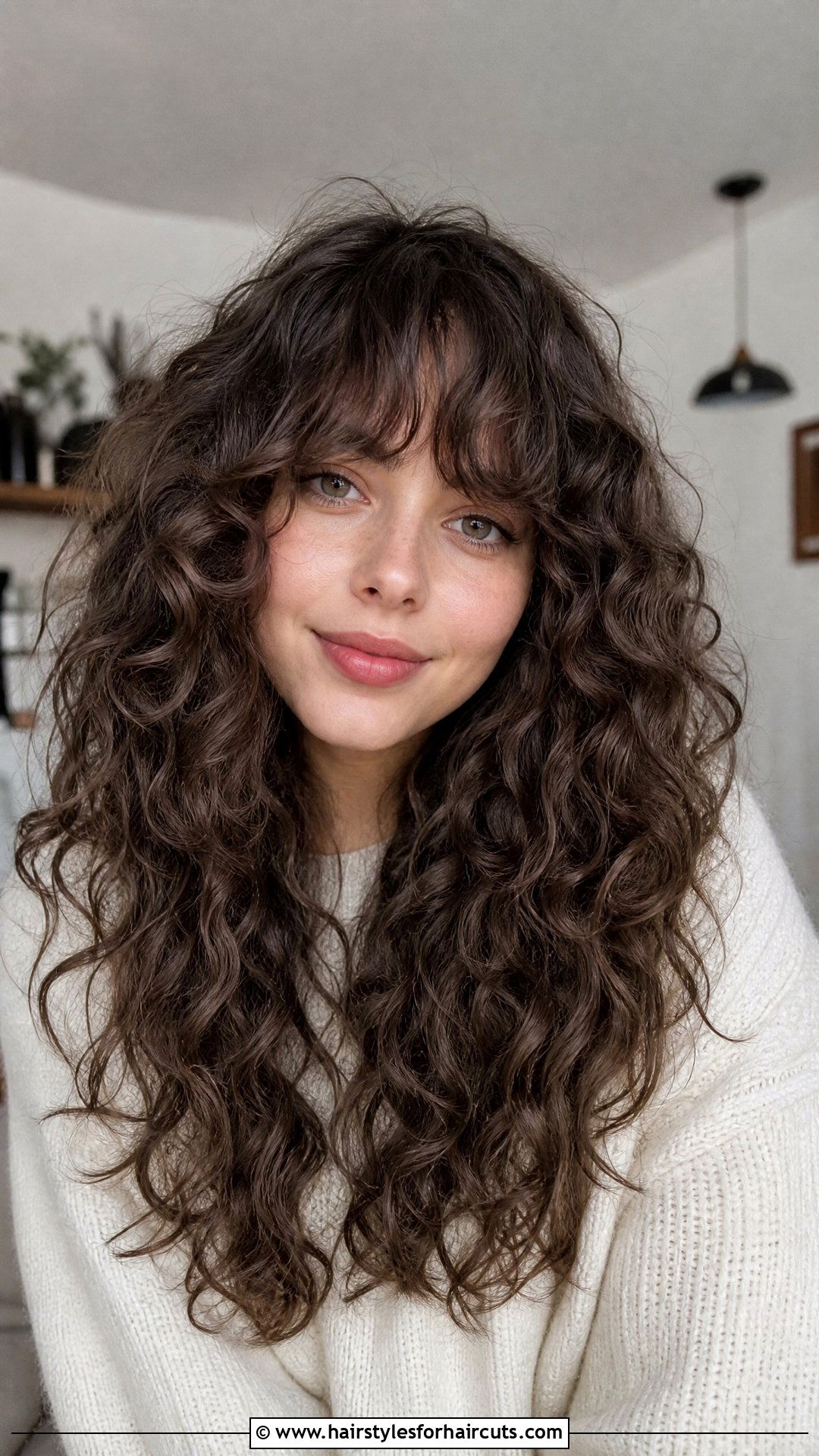 Long Curly Hair With Bangs - 25 hairstyles with bangs for curly hair - 25 hairstyles with bangs for curly hair