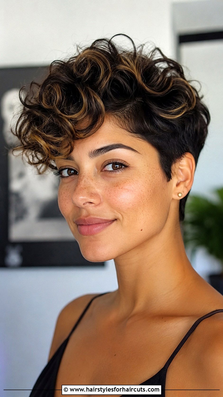 Long Curly Pixie Cut - 25 short to medium hairstyles for curly hair - 25 short to medium hairstyles for curly hair