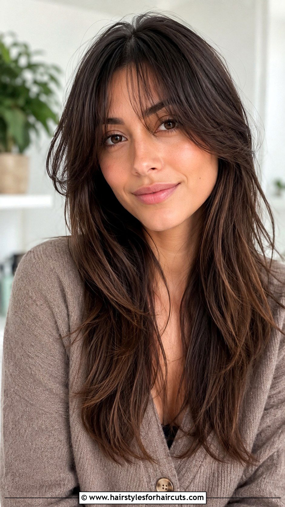 Long Curtain Bangs Haircut - 25 haircuts for thick hair women - 25 haircuts for thick hair women