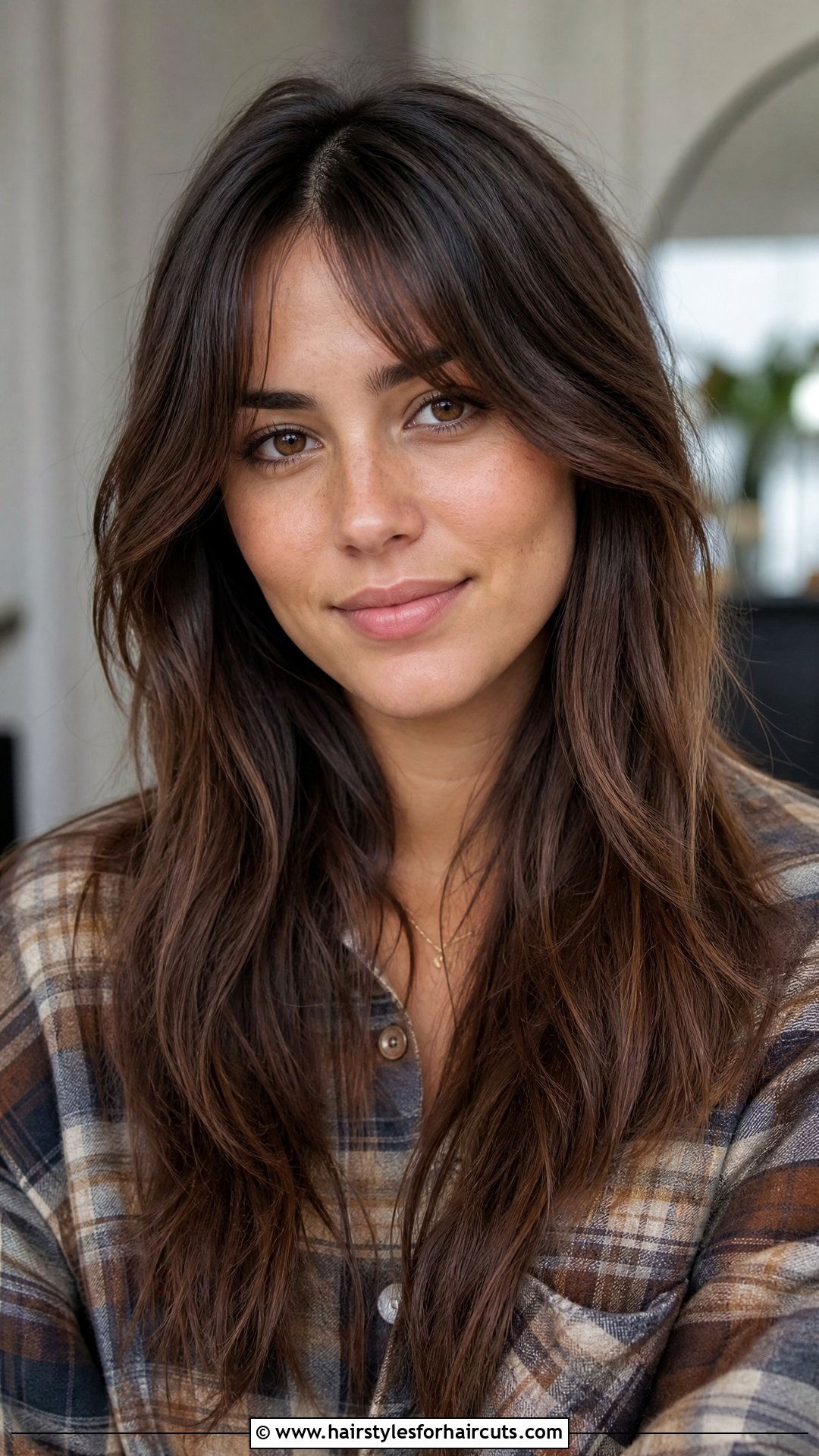 Long Curtain Bangs Haircut - 25 haircuts reno - 25 haircuts reno