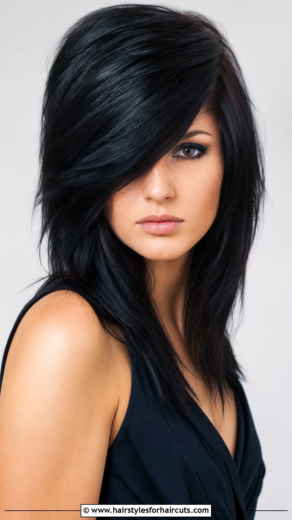 Long Emo Haircut With Deep Side Swept Layers - 25 long hair layered emo haircuts - 25 long hair layered emo haircuts