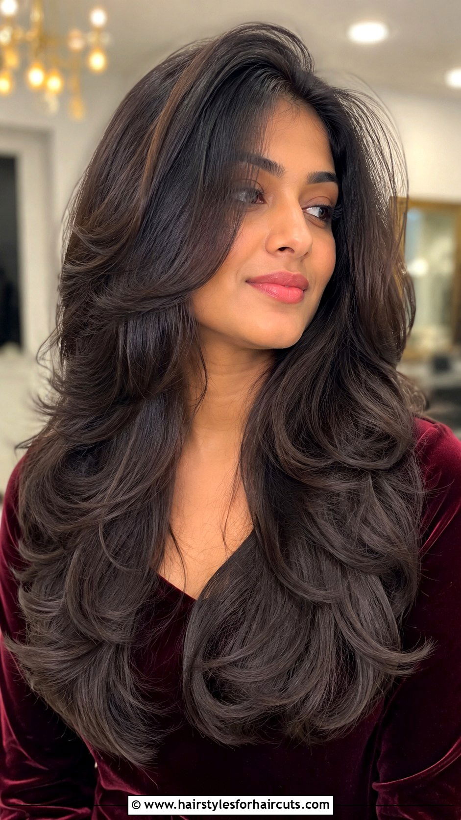 Long Face Framing Layers - 25 haircuts and blow out - 25 haircuts and blow out