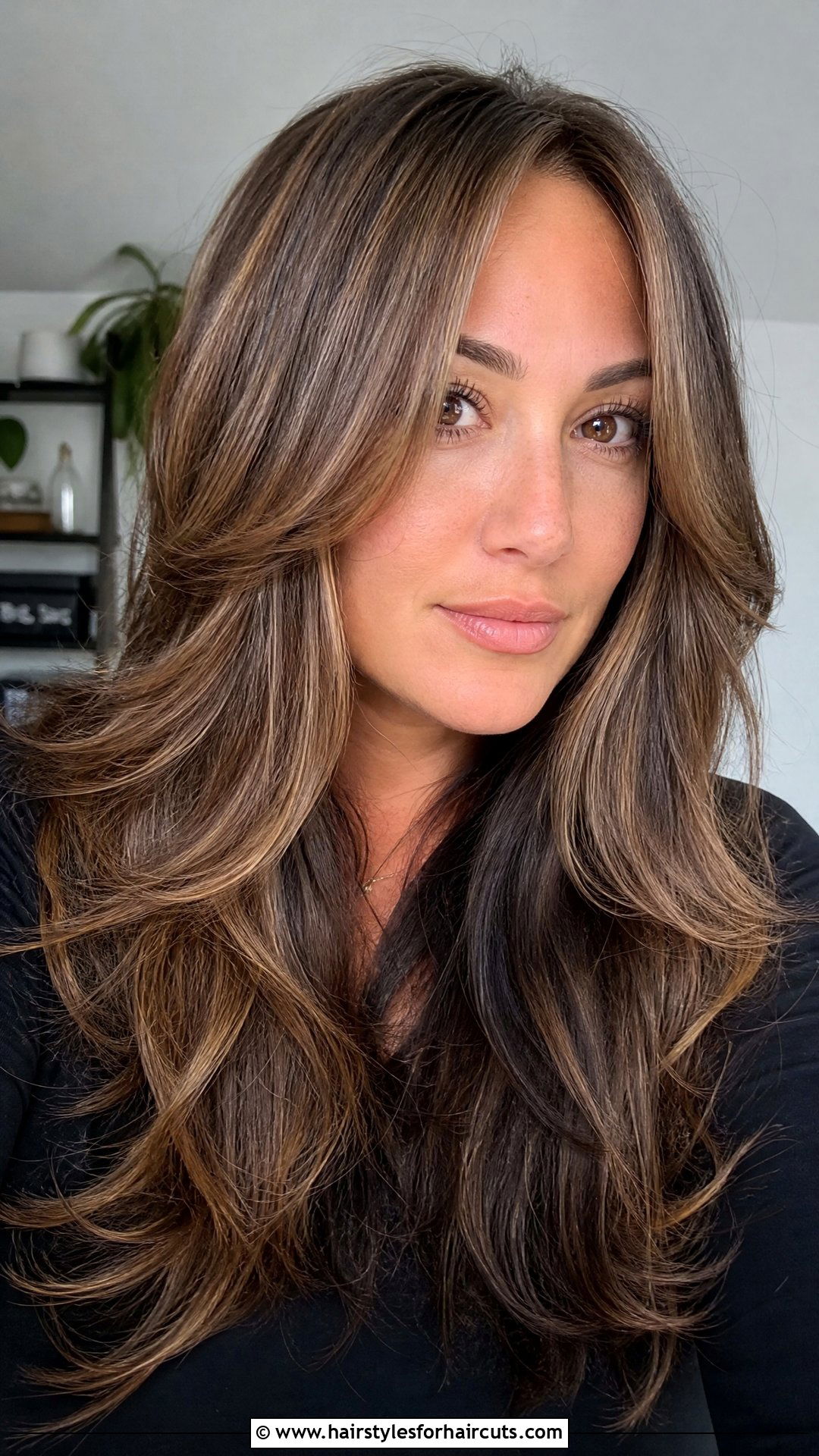Long Feather Cut With Lowlights - 25 feather cut hairstyles for long hair - 25 feather cut hairstyles for long hair
