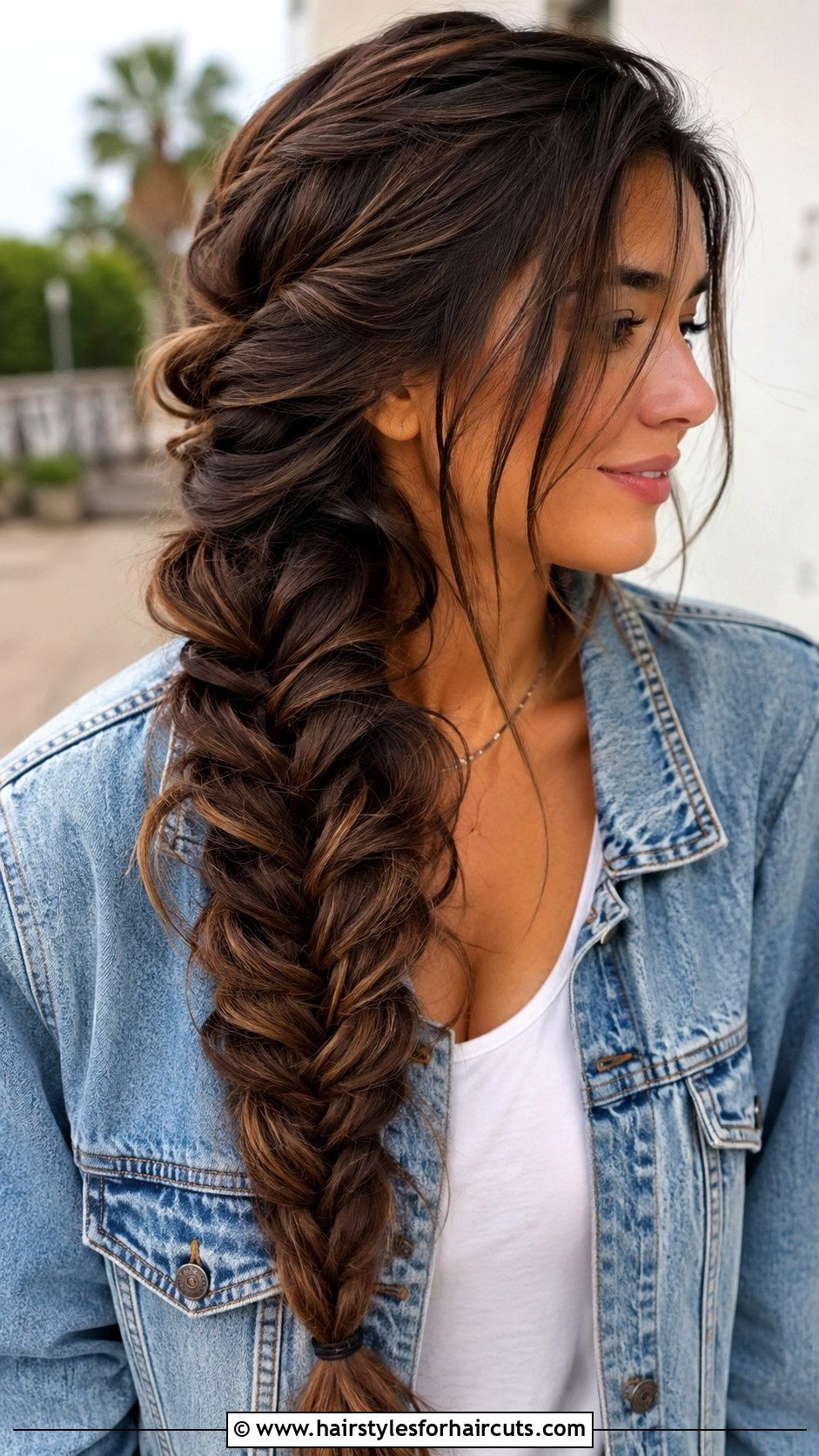 Long Fishtail Braid - 25 cute hairstyles for white girls - 25 cute hairstyles for white girls