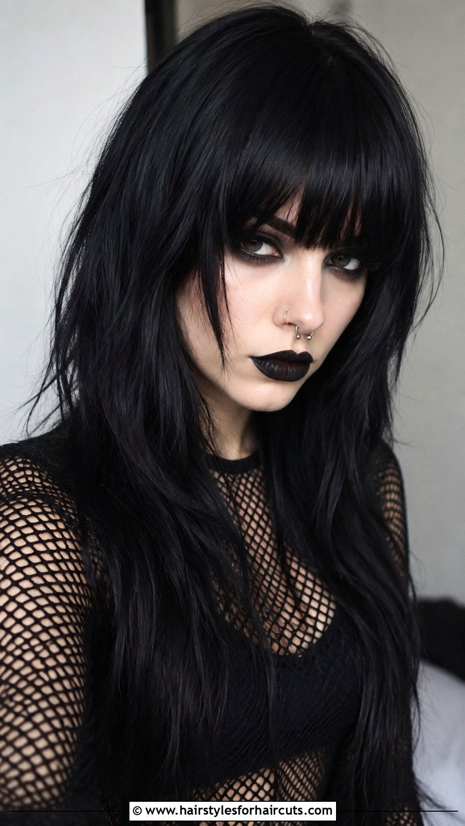 Long Gothic Punk Hair With Bangs - 25 long hair gothic punk hairstyles - 25 long hair gothic punk hairstyles