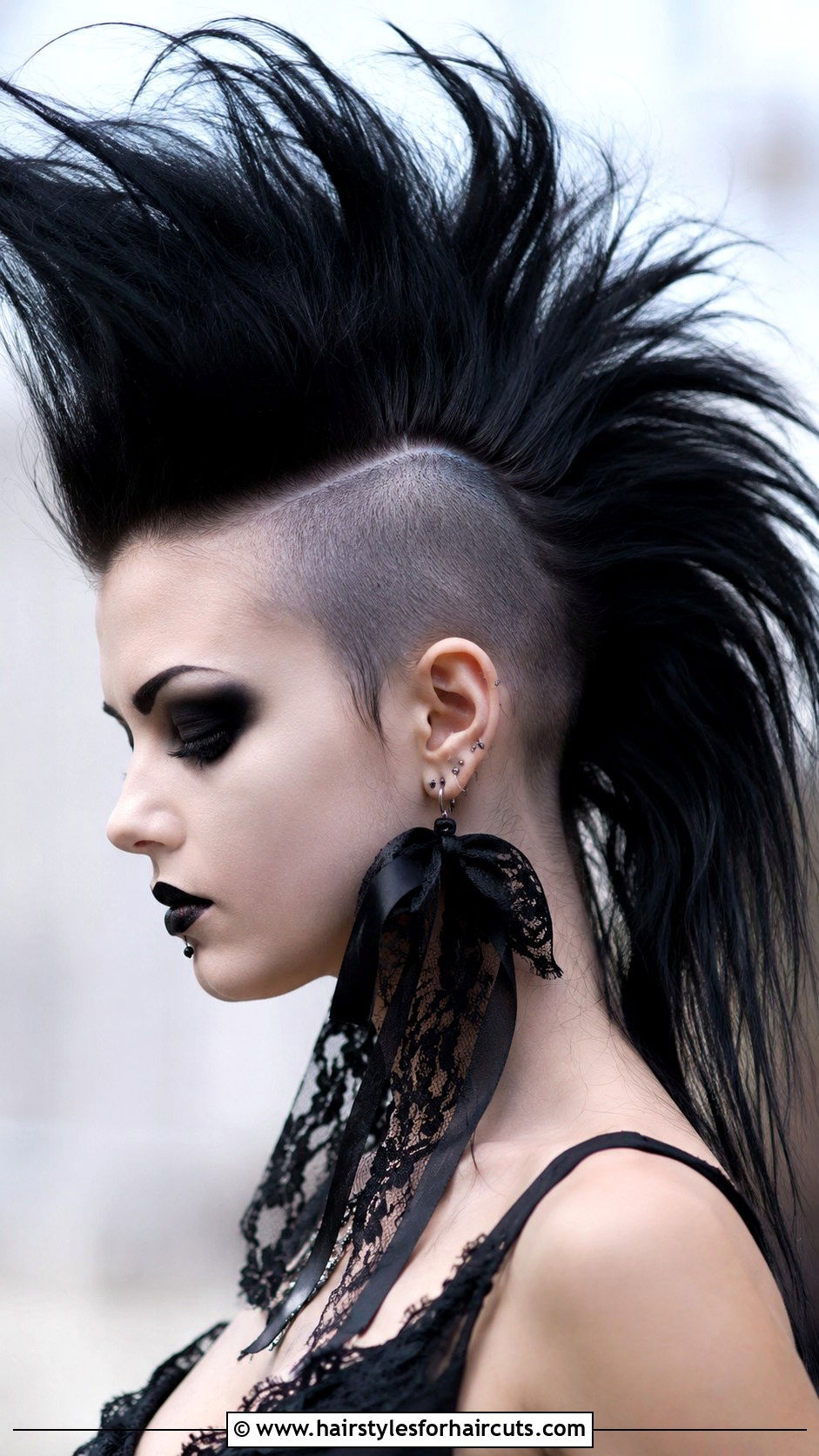 Long Gothic Punk Mohawk - 25 long hair gothic punk hairstyles - 25 long hair gothic punk hairstyles