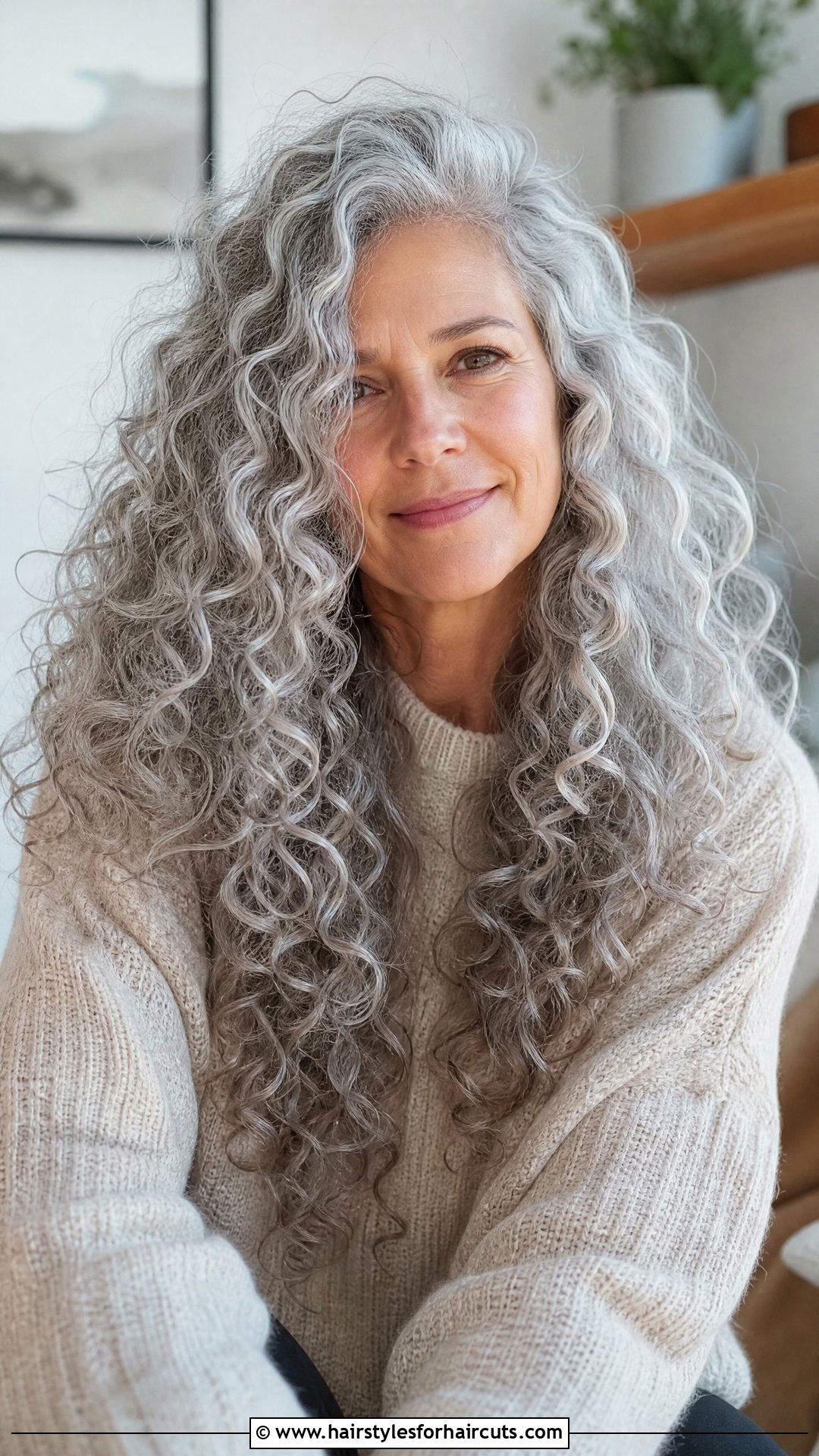 Long Gray Curly Hair - 25 women gray hairstyles - 25 women gray hairstyles