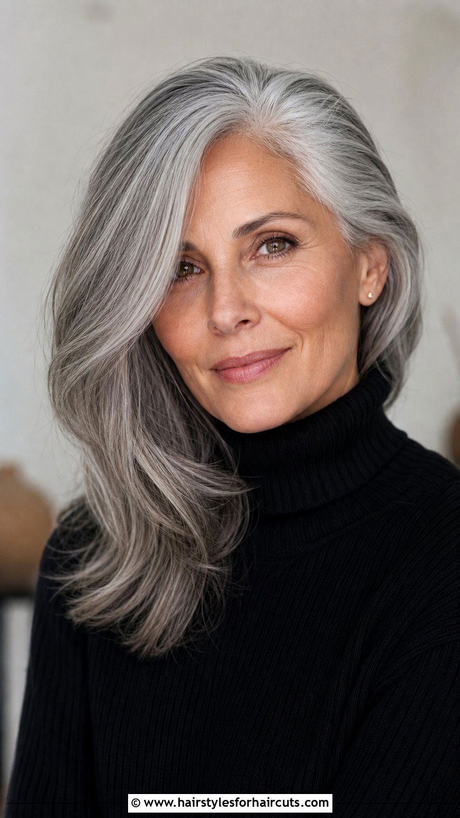 Long Gray Haircut With Side Part - 25 long gray hairstyles over 60 - 25 long gray hairstyles over 60