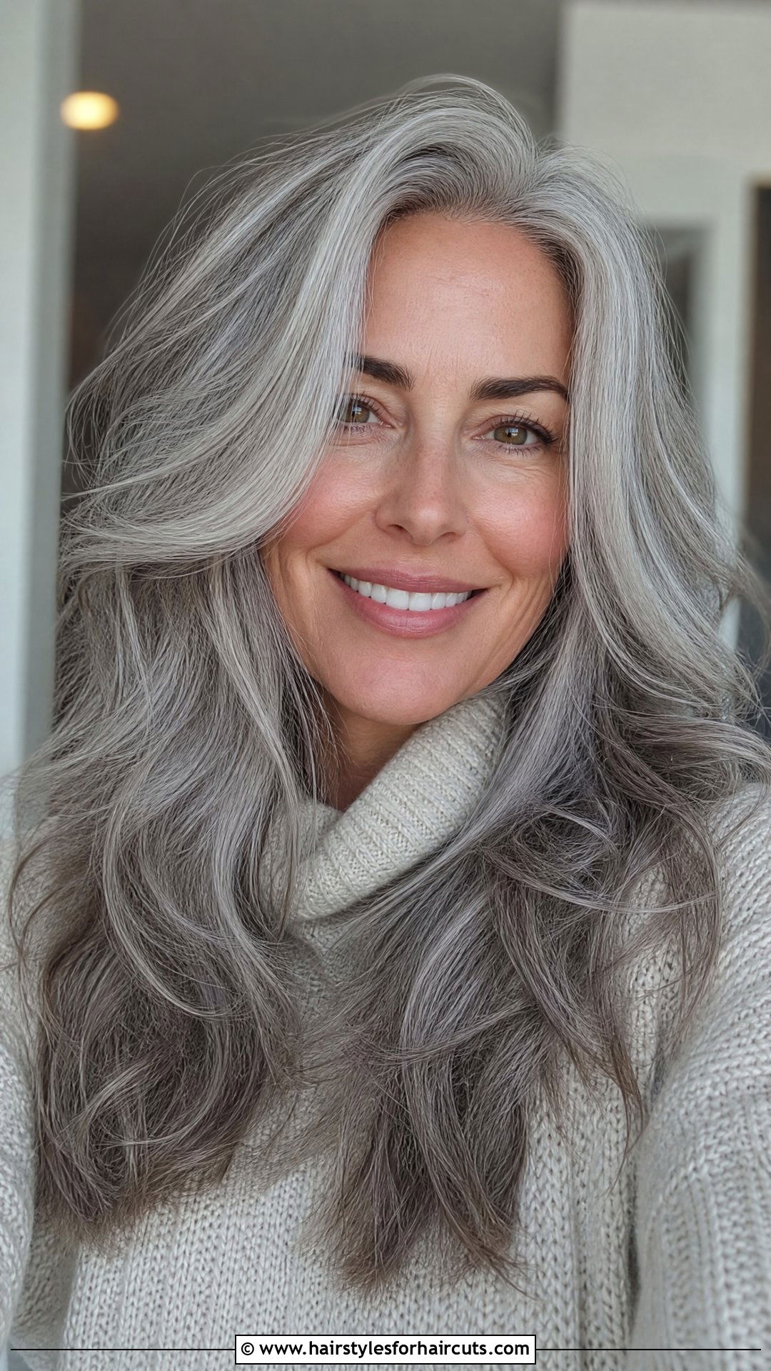 Long Gray Layers - 25 women gray hairstyles - 25 women gray hairstyles