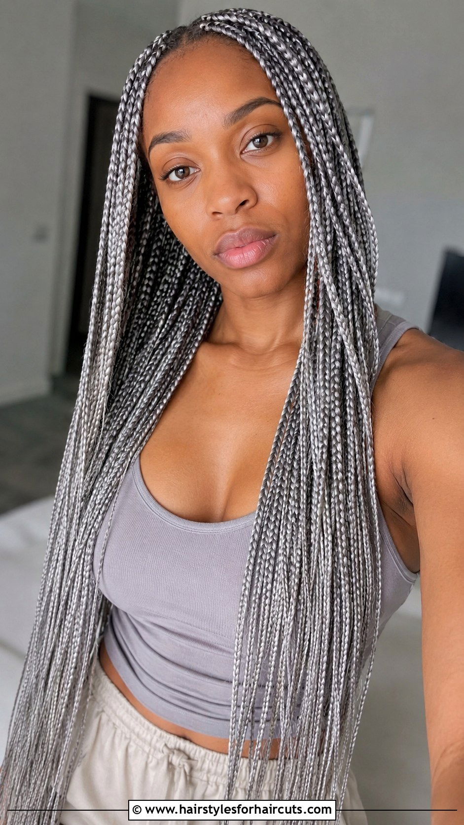 Long Grey Box Braids - 25 black hairstyles for grey hair over 60 - 25 black hairstyles for grey hair over 60