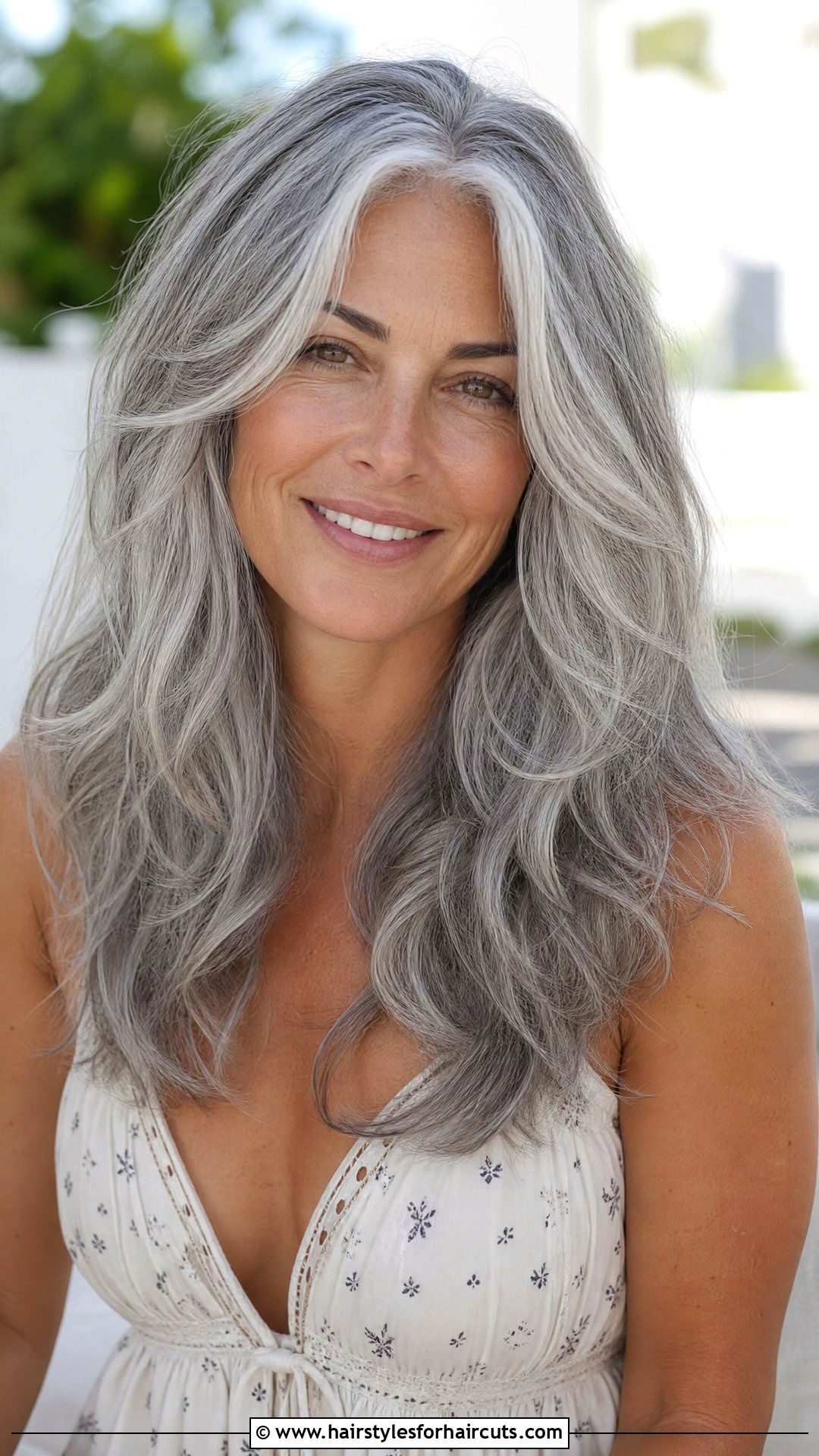 Long Grey Layers - 25 women grey hairstyles - 25 women grey hairstyles