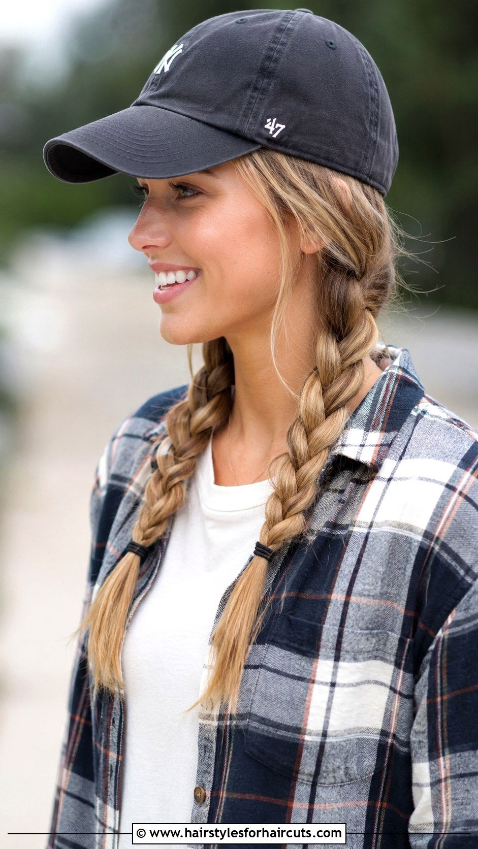 Long Hair Baseball Cap Twin Braids - 25 long hair baseball cap hairstyles - 25 long hair baseball cap hairstyles