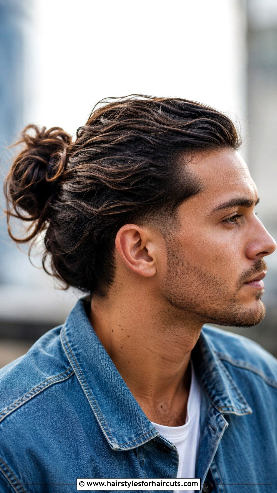 Long Hair Low Fade Messy Bun - 25 bun haircuts ponytail long hair taper fade - 25 bun haircuts ponytail long hair taper fade