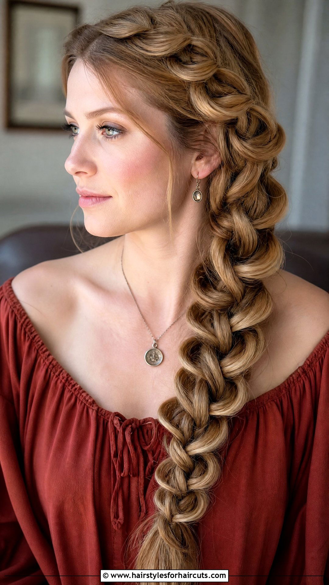 Long Hair Renaissance Loop Braid - 25 long hair renaissance hairstyles - 25 long hair renaissance hairstyles