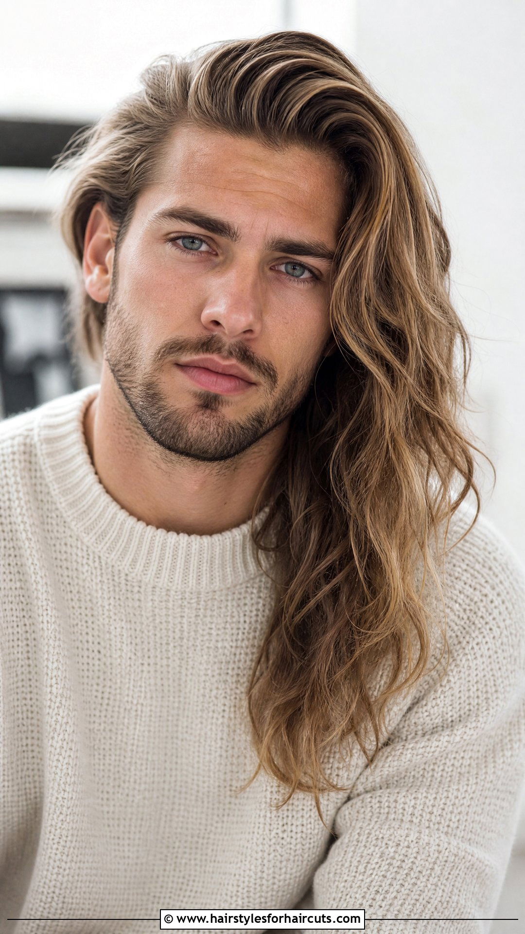 Long Hair Swept Aside - 25 long hair receding hairline haircuts - 25 long hair receding hairline haircuts