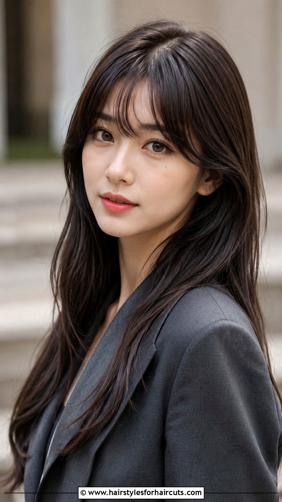Long Hair With Arched Bangs - 25 haircuts for long hair no layers - 25 haircuts for long hair no layers