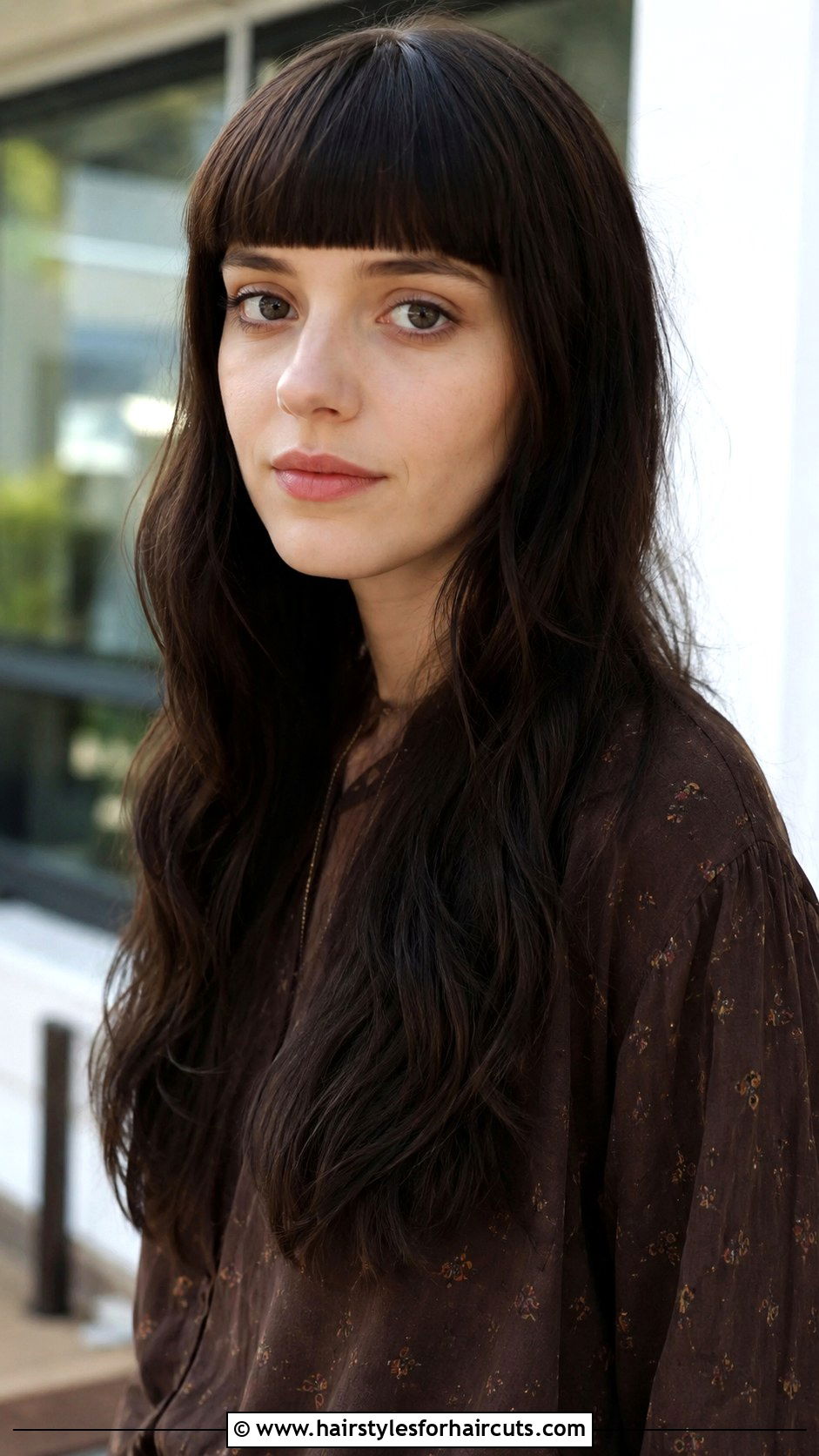 Long Hair With Blunt Cut Bangs 1920s - 25 1920 long hairstyles - 25 1920 long hairstyles