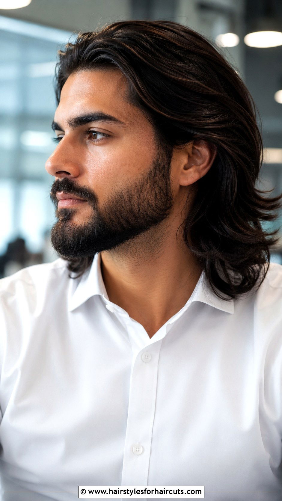 Long Hair With Corporate Beard - 25 facial hairstyles for long hair - 25 facial hairstyles for long hair