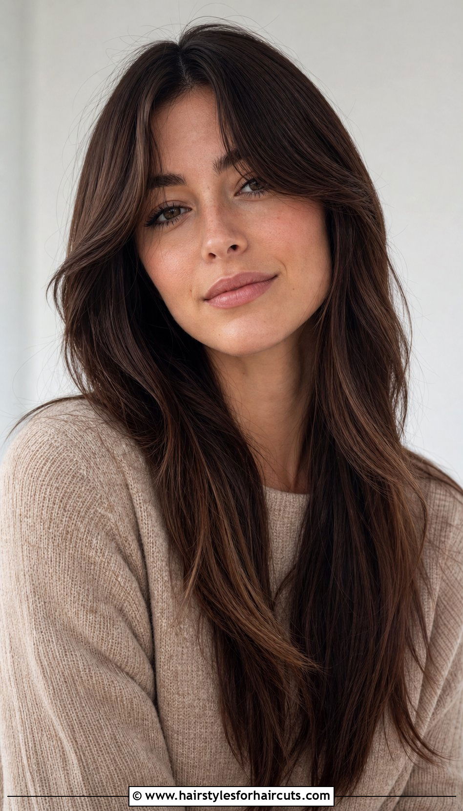 Long Hair With Curtain Bangs - 25 haircuts model - 25 haircuts model