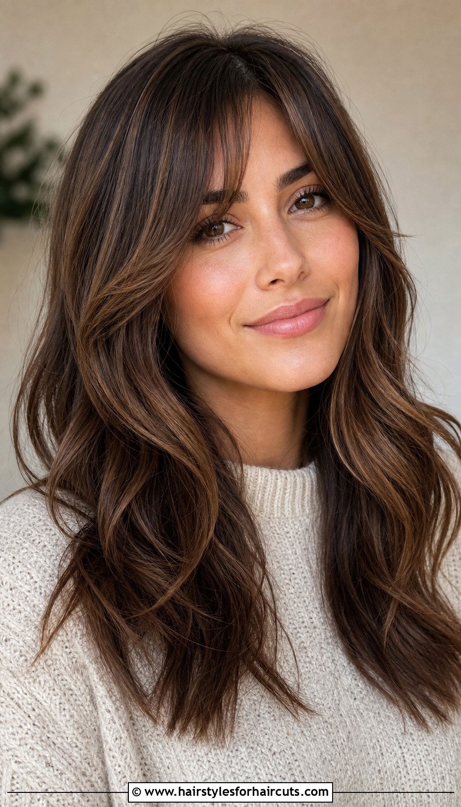 Long Hair With Curtain Bangs - 25 most popular hairstyles - 25 most popular hairstyles