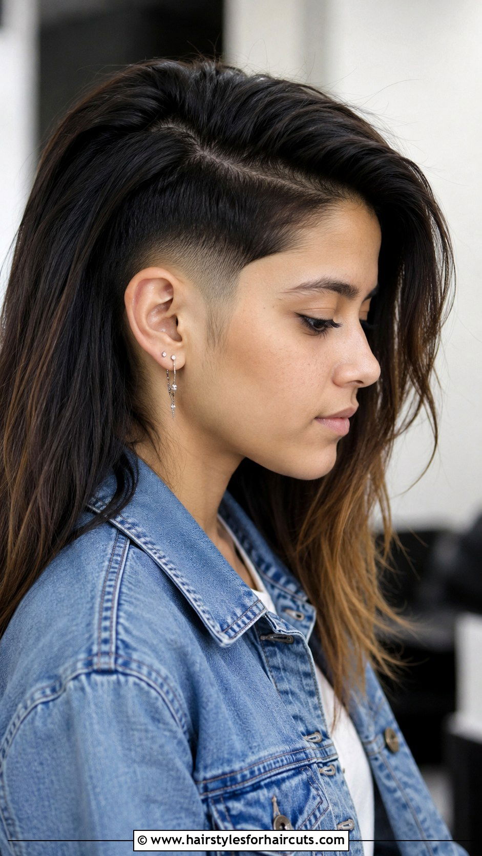 Long Hair With Drop Fade - 25 girl fade haircuts long hair - 25 girl fade haircuts long hair
