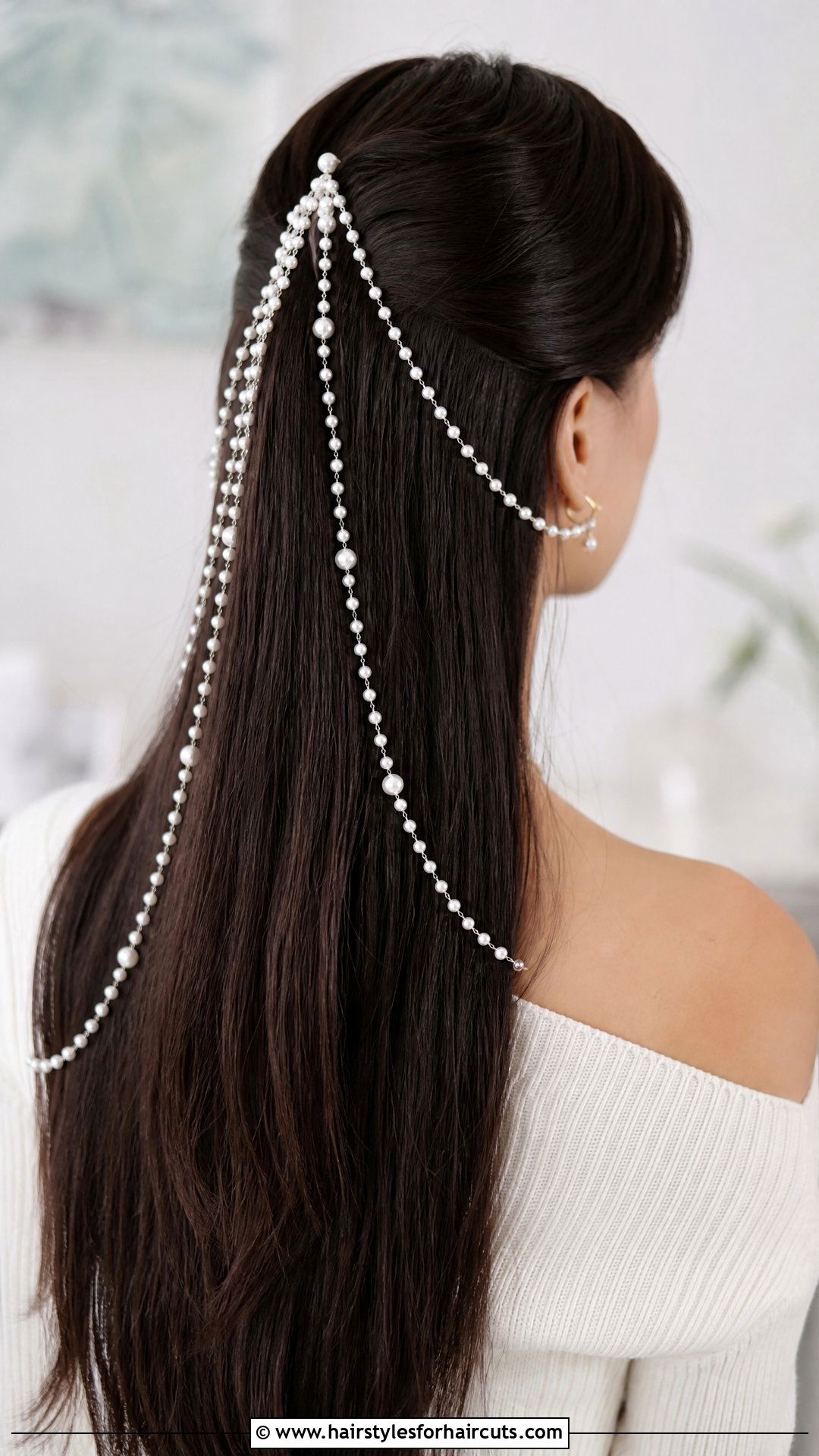 Long Hair With Pearl String - 25 pearl hairstyles - 25 pearl hairstyles