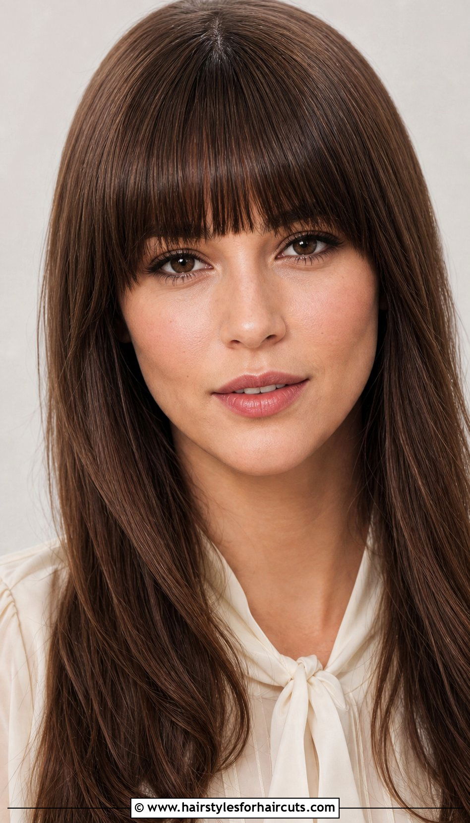 Long Hair With Rounded Bangs - 25 hairstyles long hair with bangs - 25 hairstyles long hair with bangs