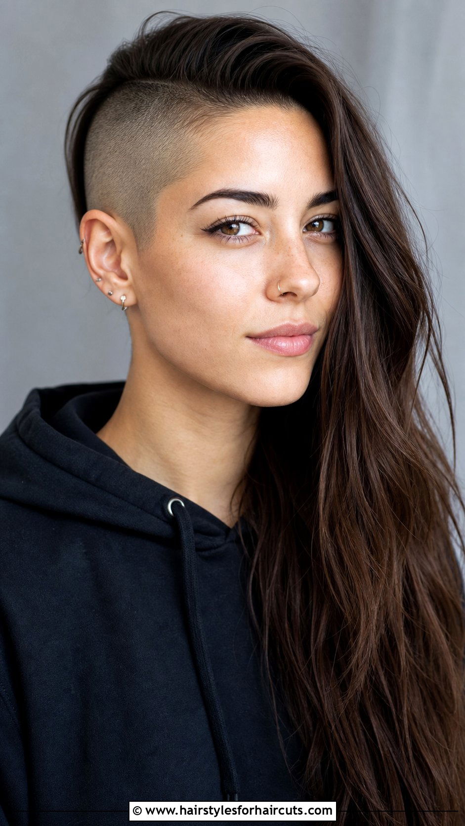 Long Hair With Side Shave - 25 rocker edgy haircuts for long hair - 25 rocker edgy haircuts for long hair