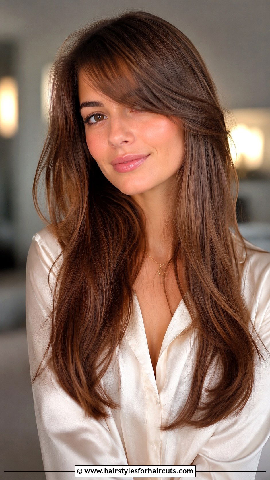 Long Hair With Side Swept Bangs - 25 long hairstyles for women over 40 - 25 long hairstyles for women over 40
