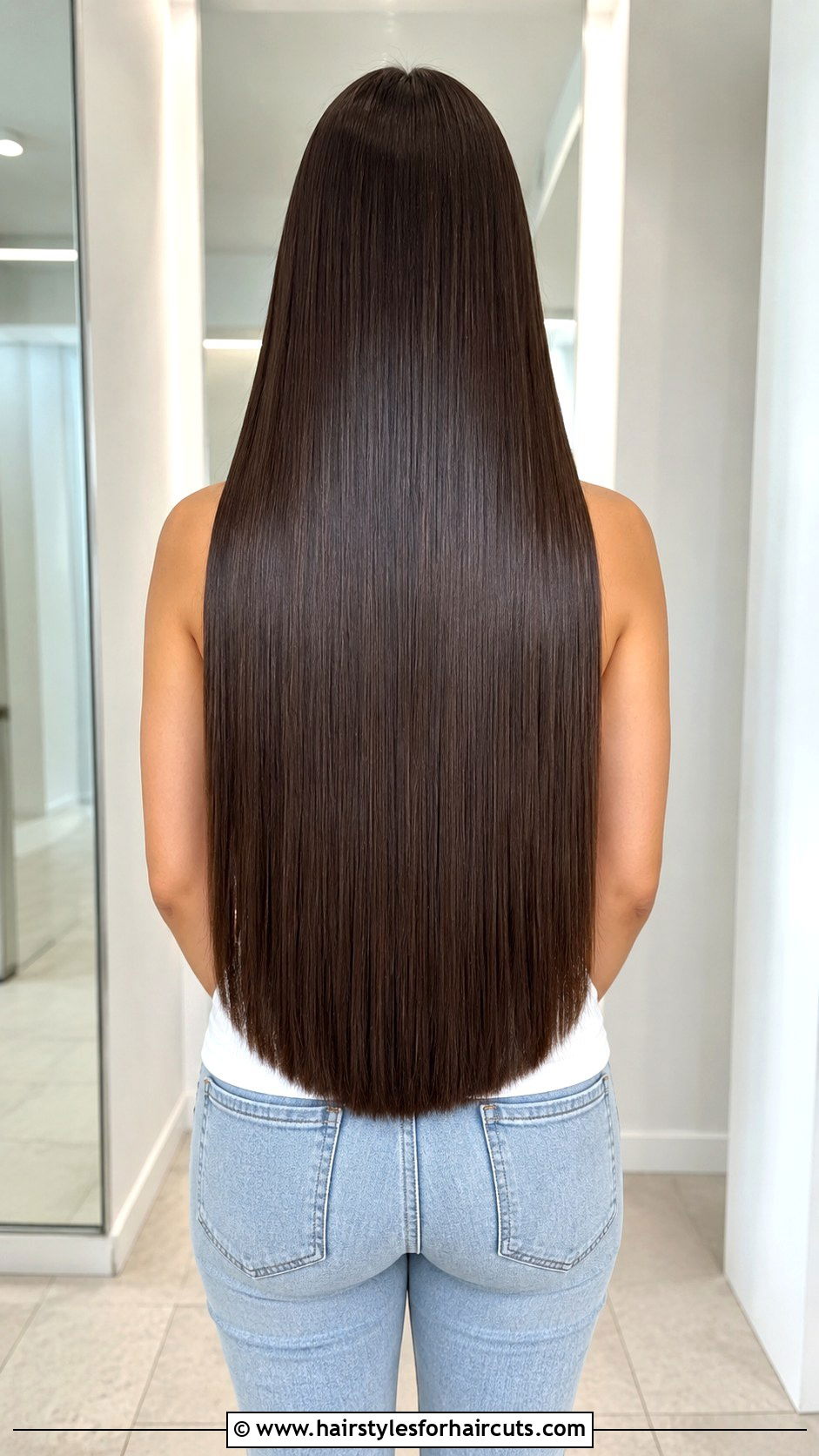 Long Hair With Sleek Straight Cut Back View - 25 back of head haircuts long hair - 25 back of head haircuts long hair