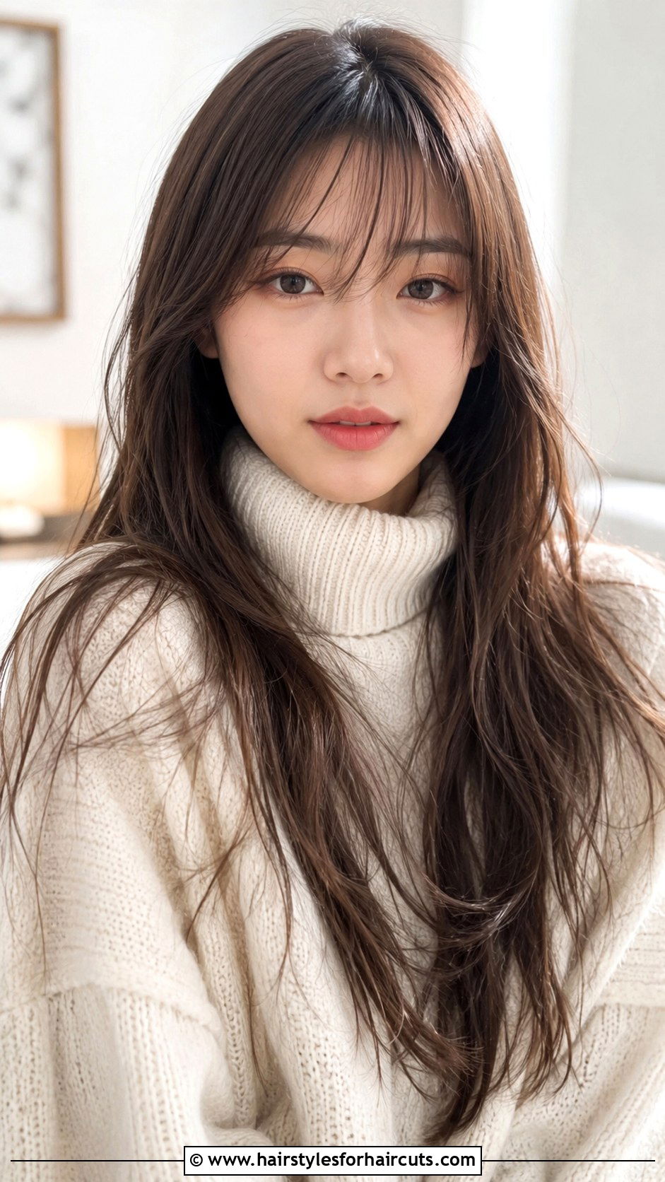 Long Hair With Wispy Bangs - 25 feminine hairstyles - 25 feminine hairstyles