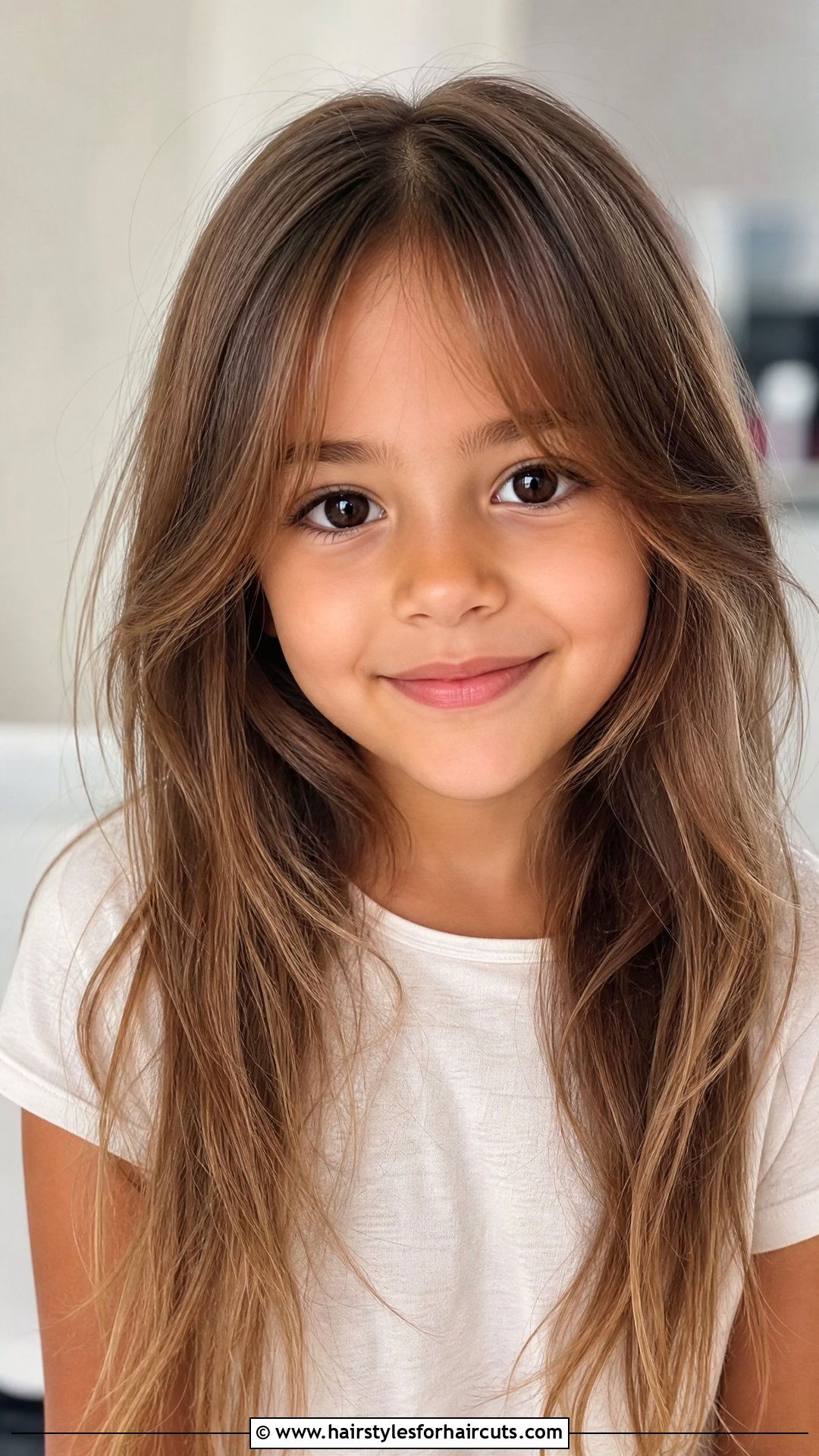 Long Hair With Wispy Curtain Bangs - 25 long hair little girl haircuts with bangs - 25 long hair little girl haircuts with bangs