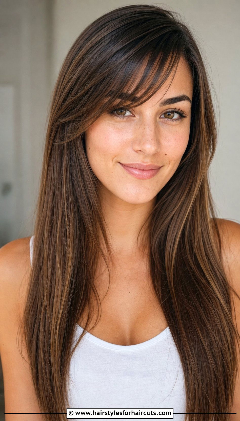 Long Hair With Wispy Side Bangs - 25 haircuts with bangs for long hair - 25 haircuts with bangs for long hair