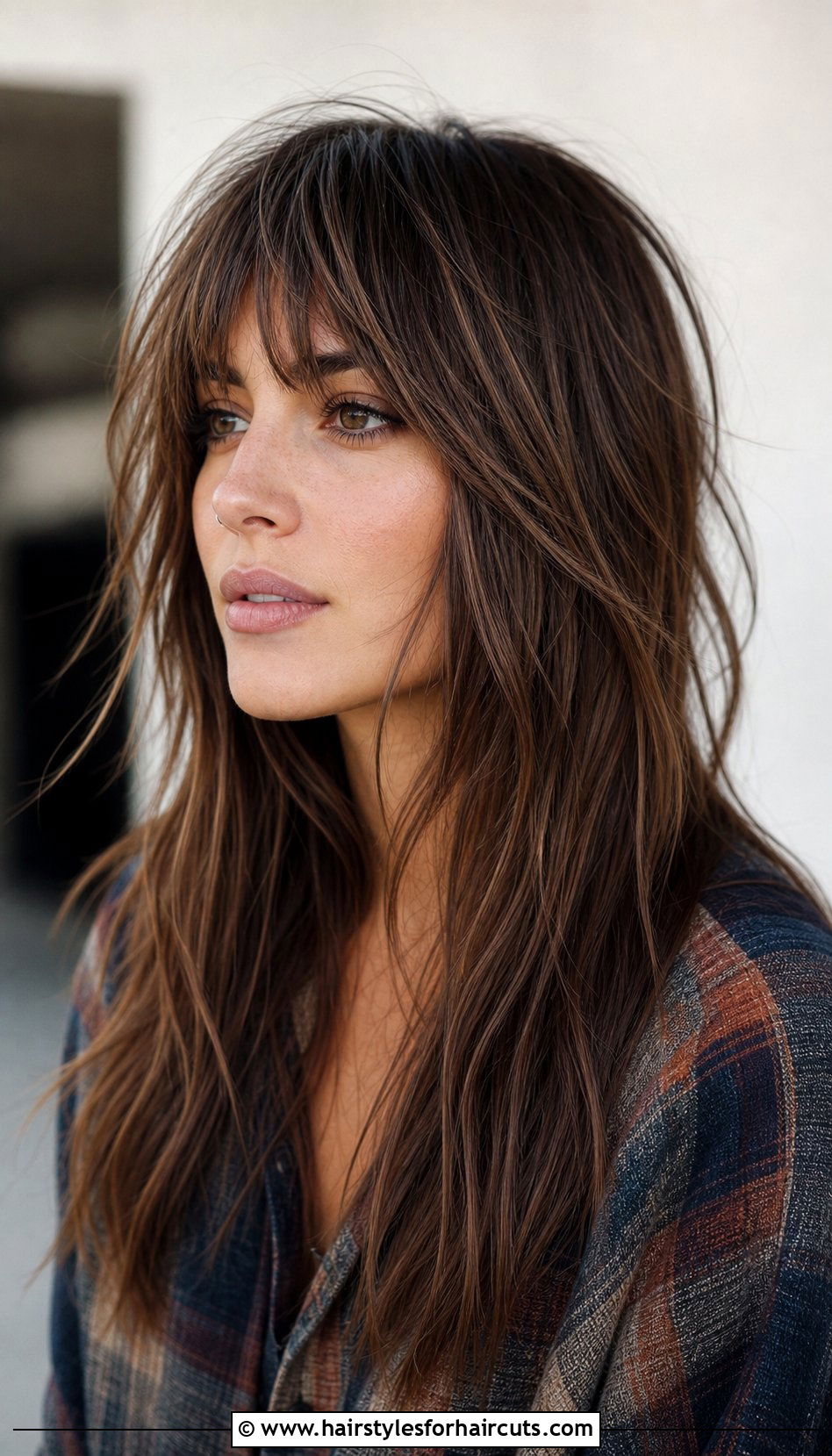 Long Haircut With Textured Fringe - 25 haircuts king of prussia - 25 haircuts king of prussia