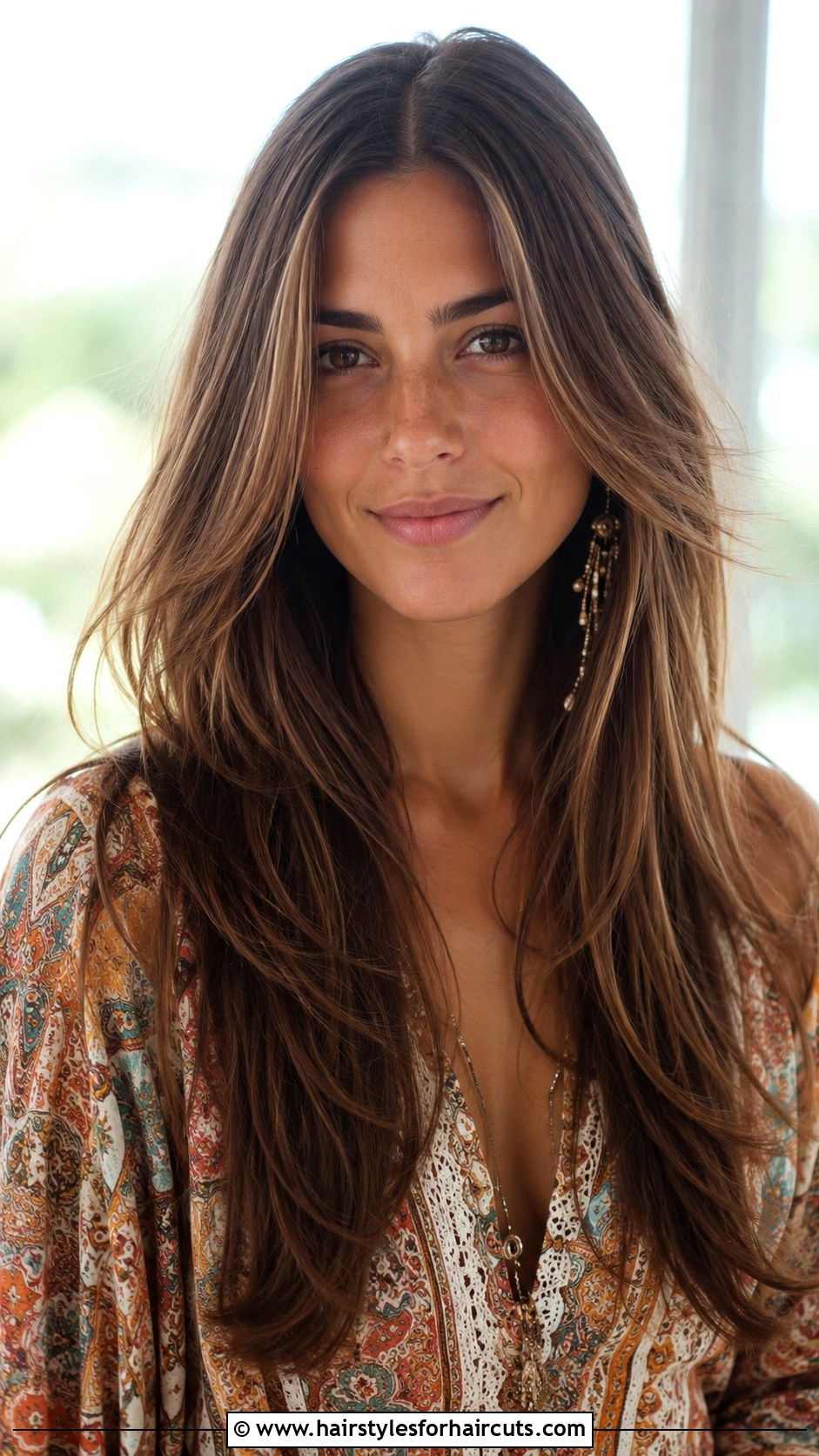 Long Layered Center Part - 25 best haircuts for widows peak - 25 best haircuts for widows peak