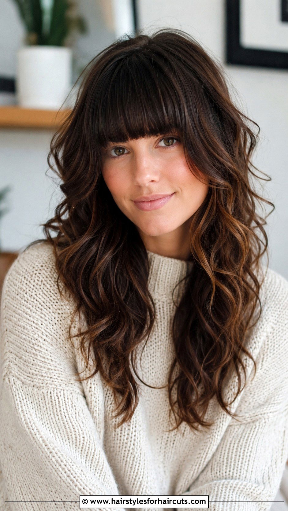 Long Layered Curly Haircut With Bangs - 25 face framing haircuts for curly hair - 25 face framing haircuts for curly hair
