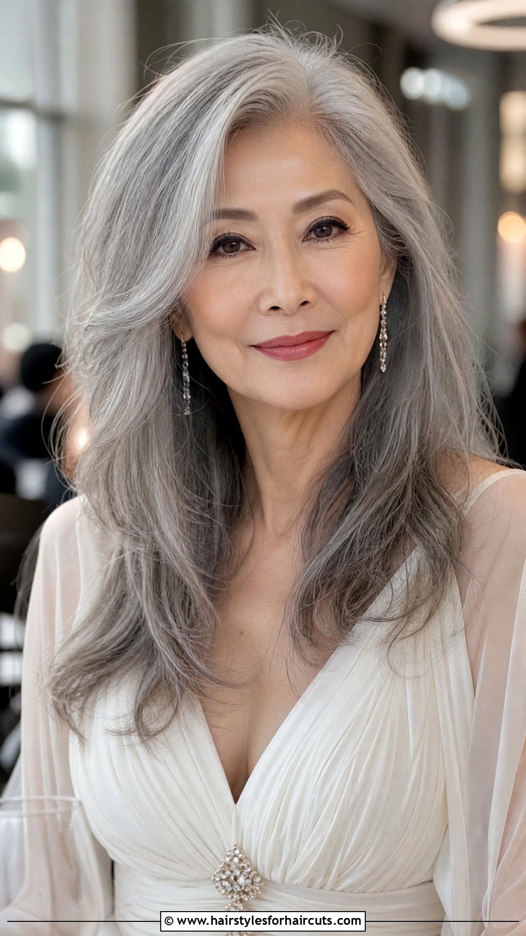 Long Layered Grey Hair - 25 grey hair hairstyles for older asian woman - 25 grey hair hairstyles for older asian woman