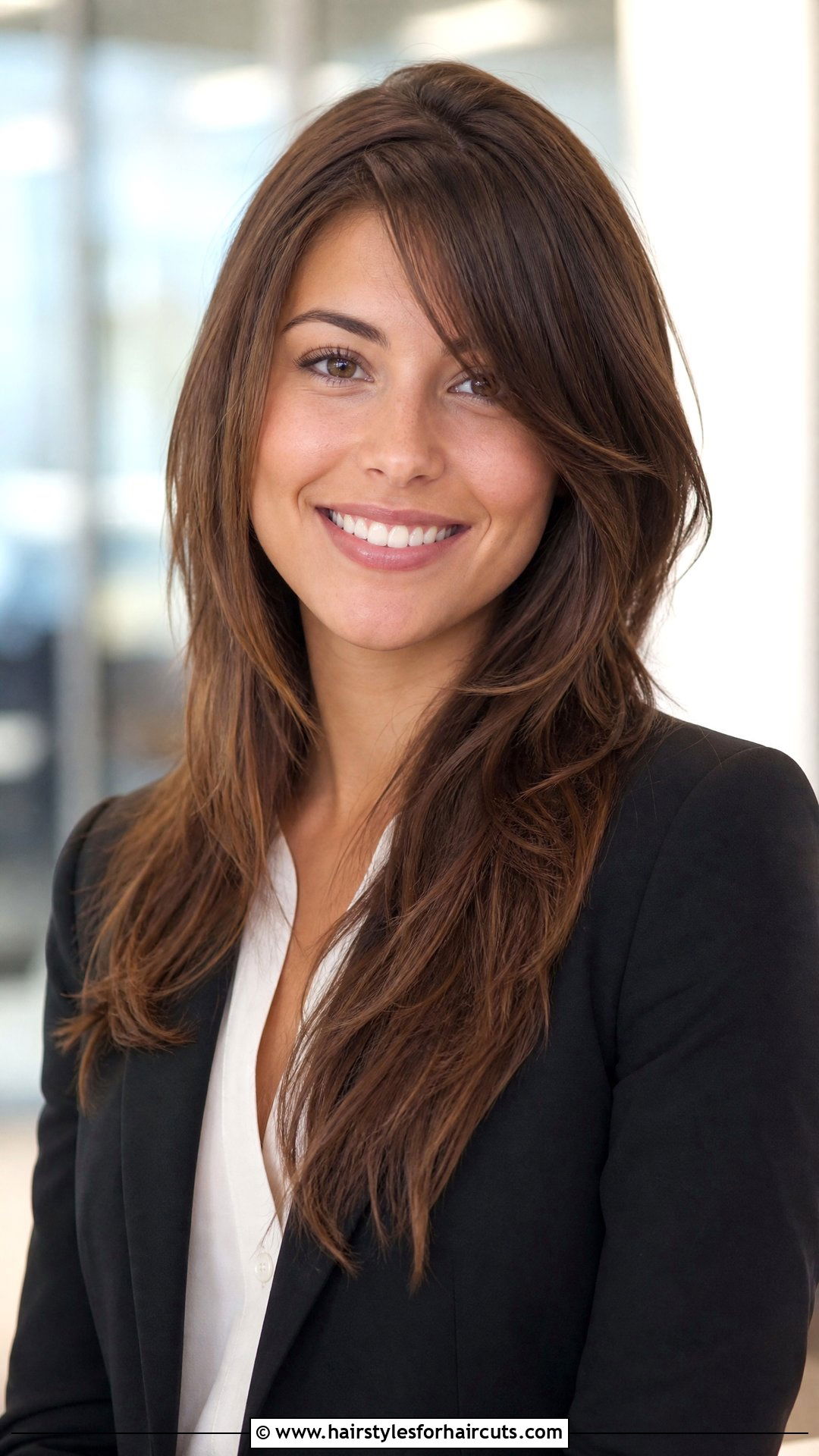 Long Layered Hair With Side Swept Bangs - 25 long hair layered haircuts - 25 long hair layered haircuts