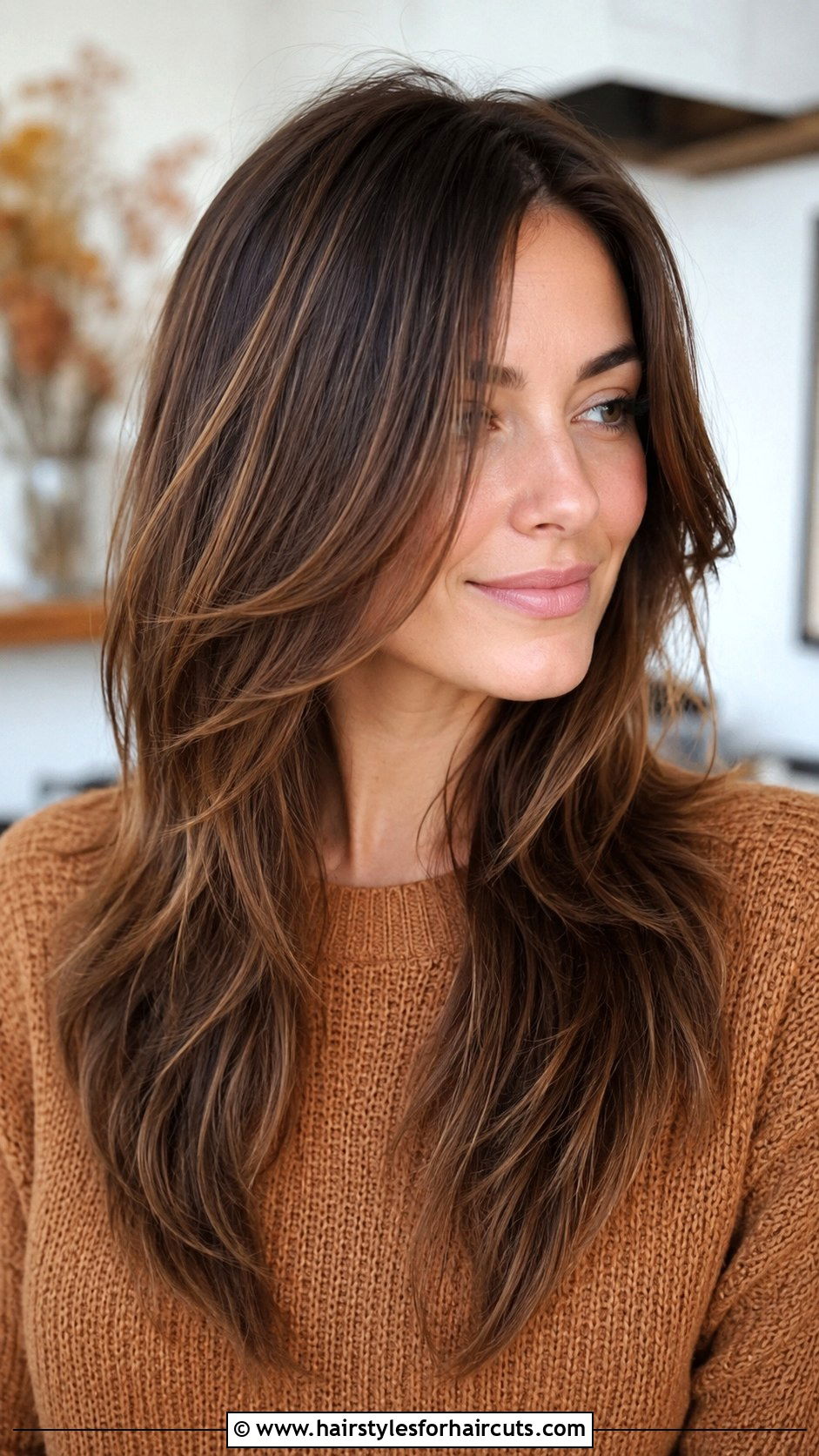 Long Layered Haircut - 25 haircuts for a round face - 25 haircuts for a round face