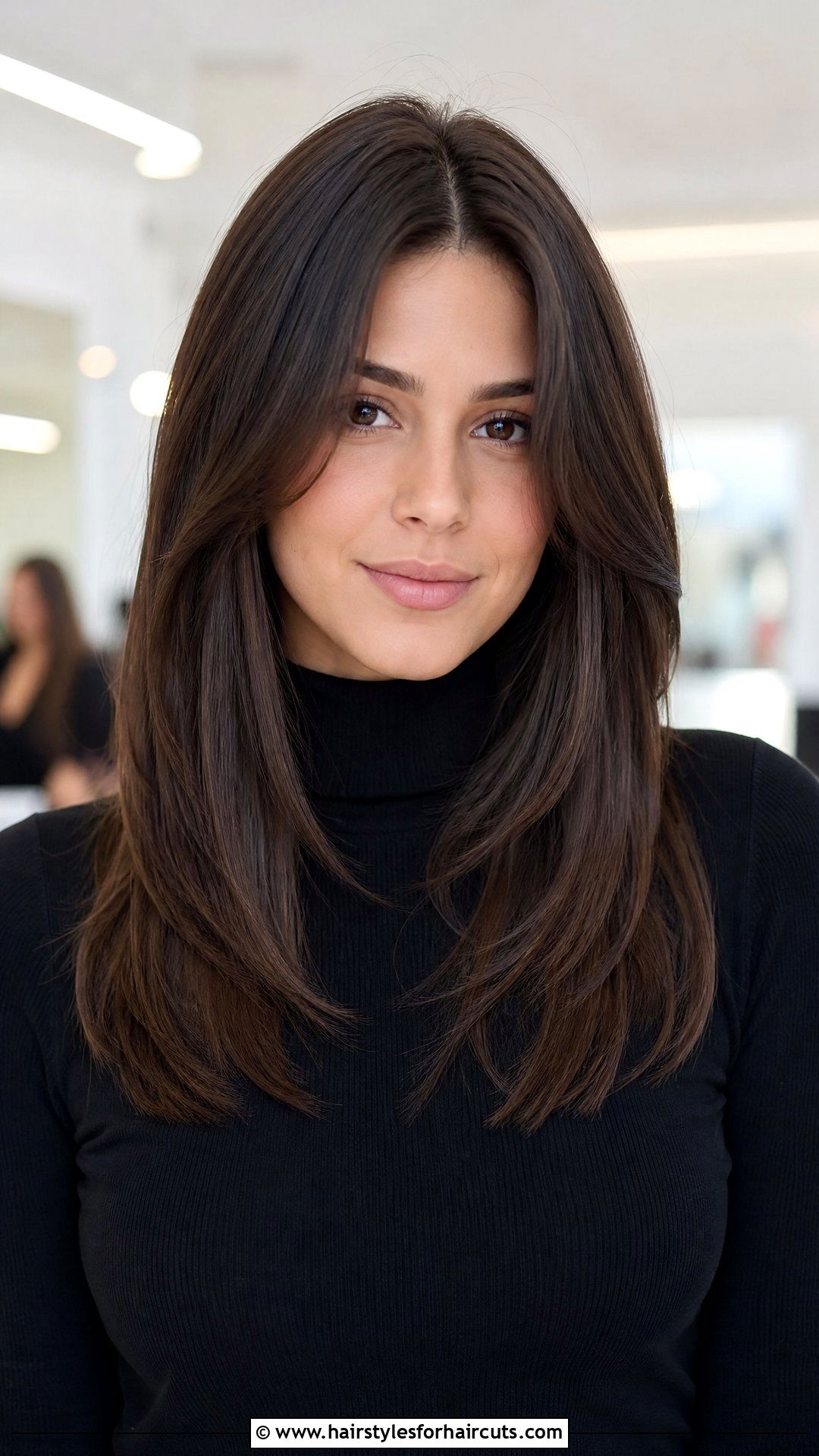 Long Layered Haircut With Middle Part - 25 layered long haircuts - 25 layered long haircuts